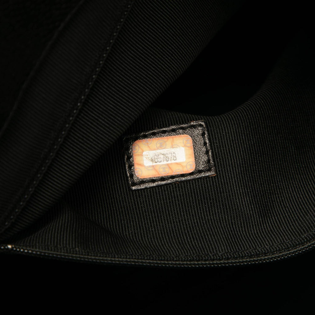 Chanel Caviar Logo Chain Shoulder Bag