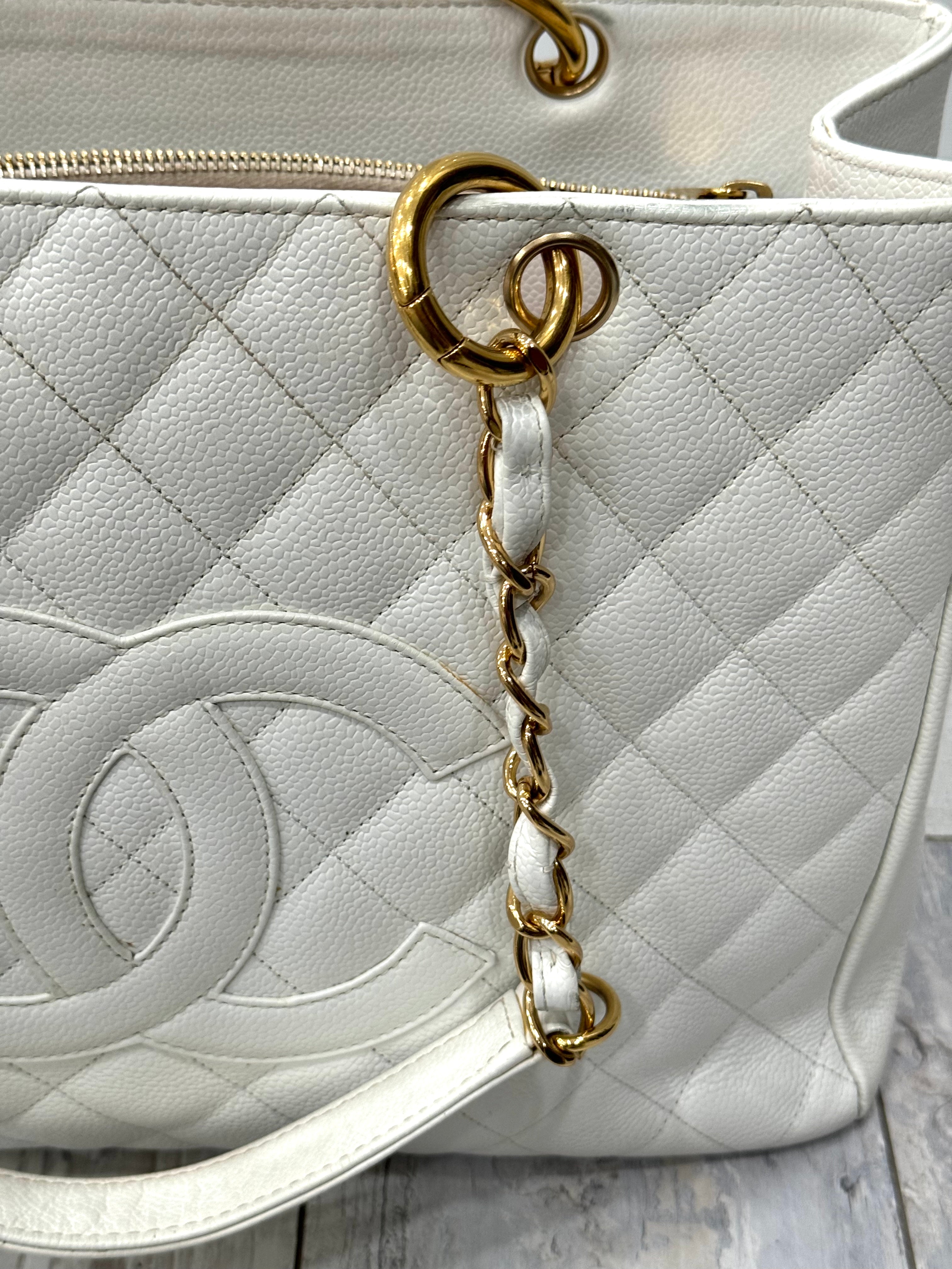 CHANEL CAVIAR QUILTED GRAND SHOPPING GST TOTE BAG