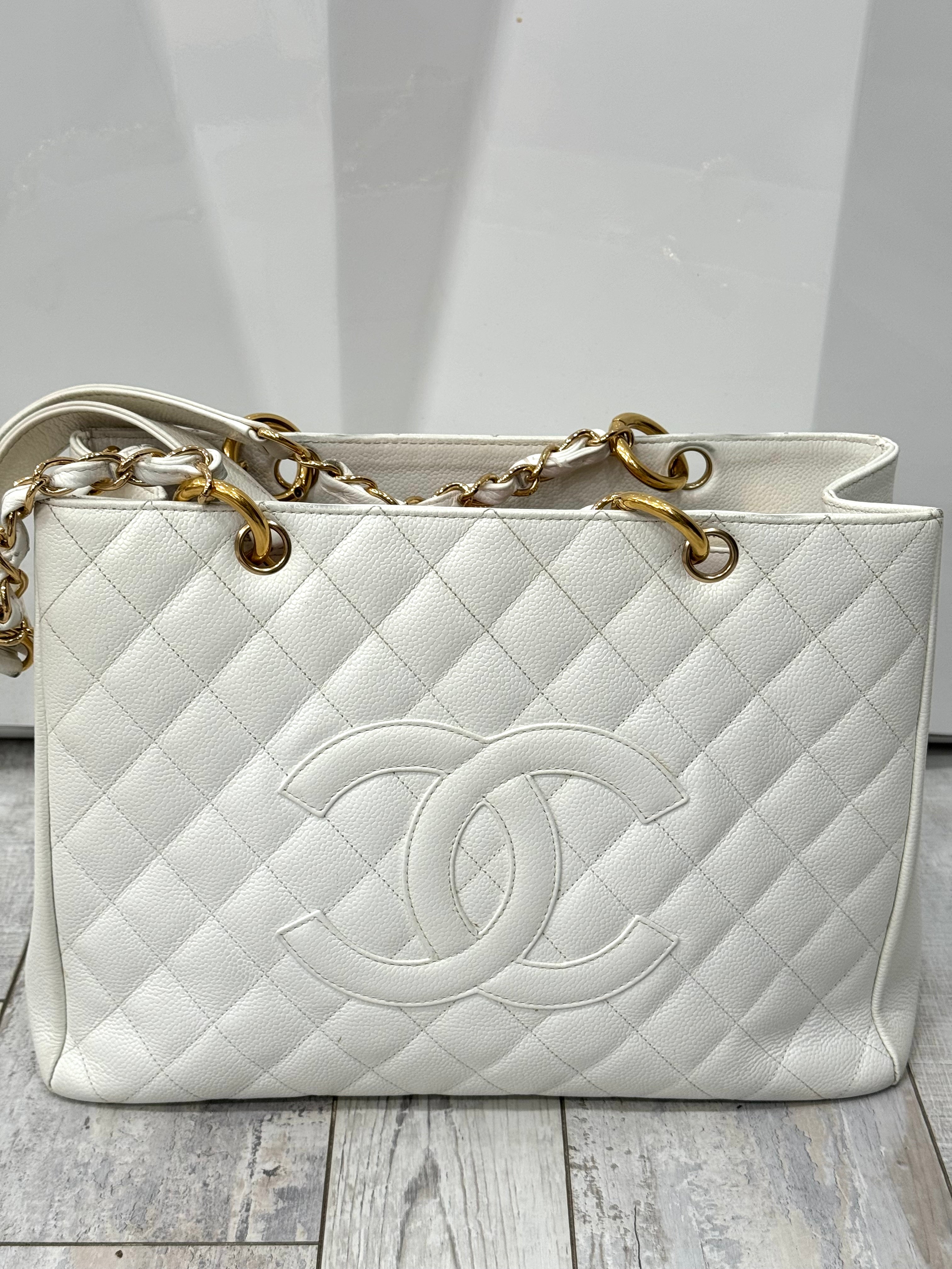 CHANEL CAVIAR QUILTED GRAND SHOPPING GST TOTE BAG