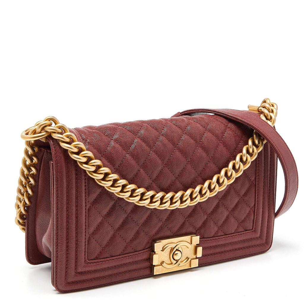 CHANEL QUILTED CAVIAR LEATHER LE BOY MINI BAG