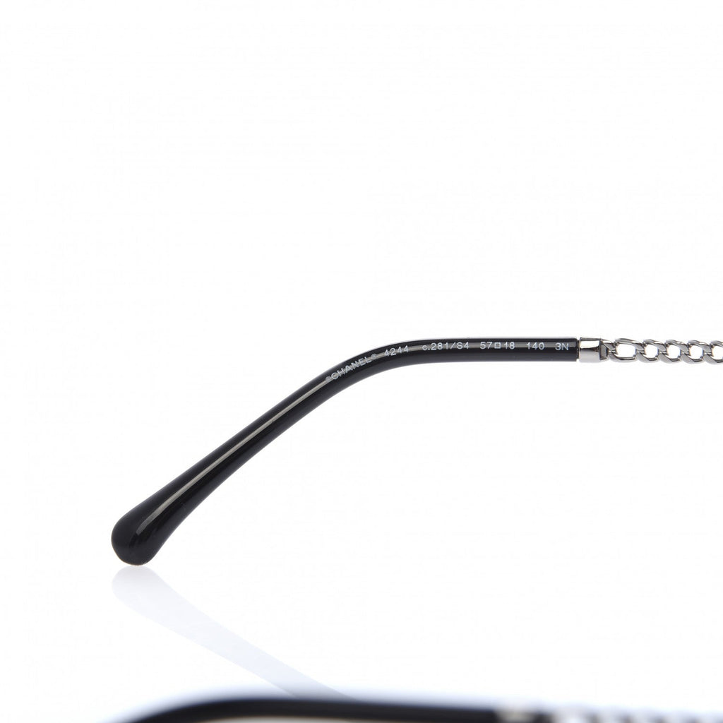 Chanel Blue Chain Square Tinted Sunglasses