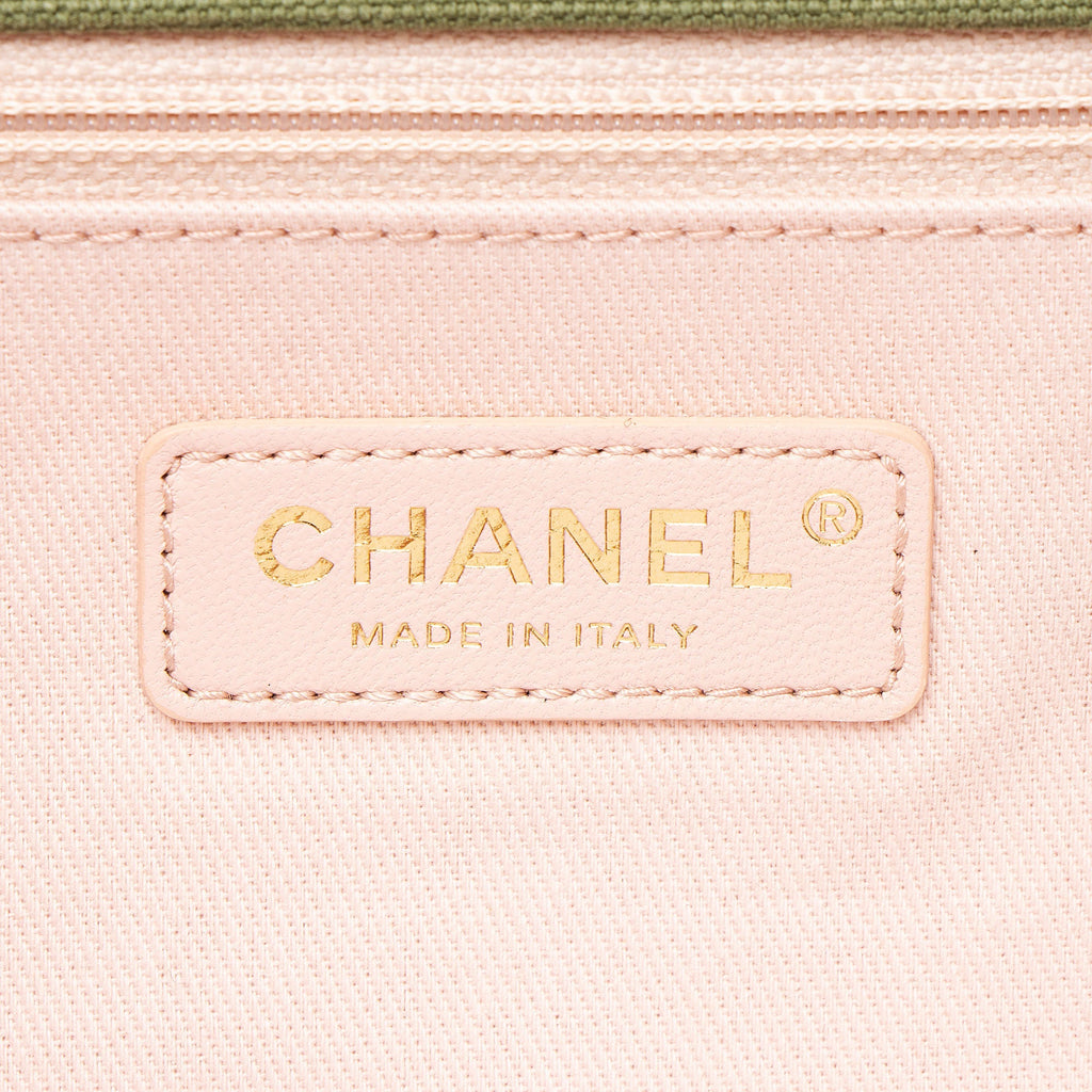 Chanel Chevron Canvas Patchwork Cuba CC Maxi Flap Bag