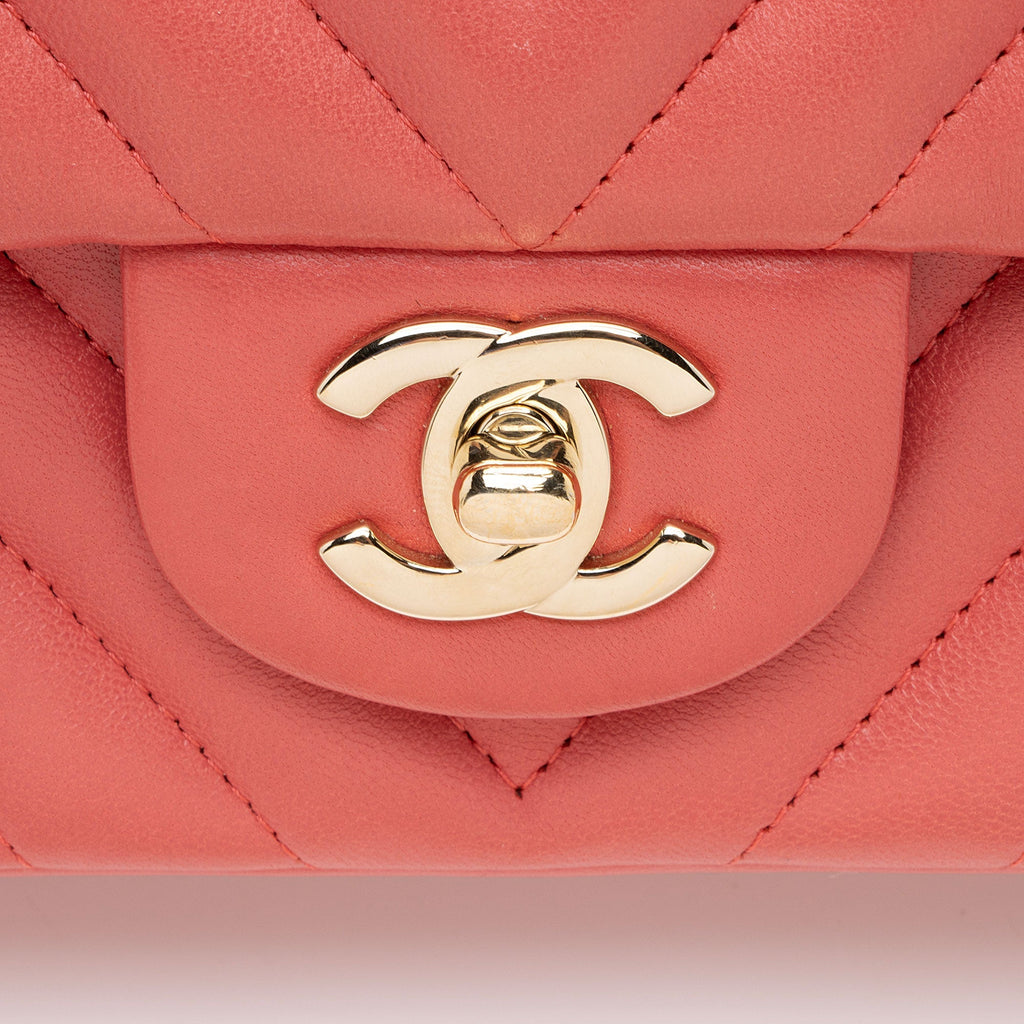 Chanel Chevron Lambskin Mini Flap Bag