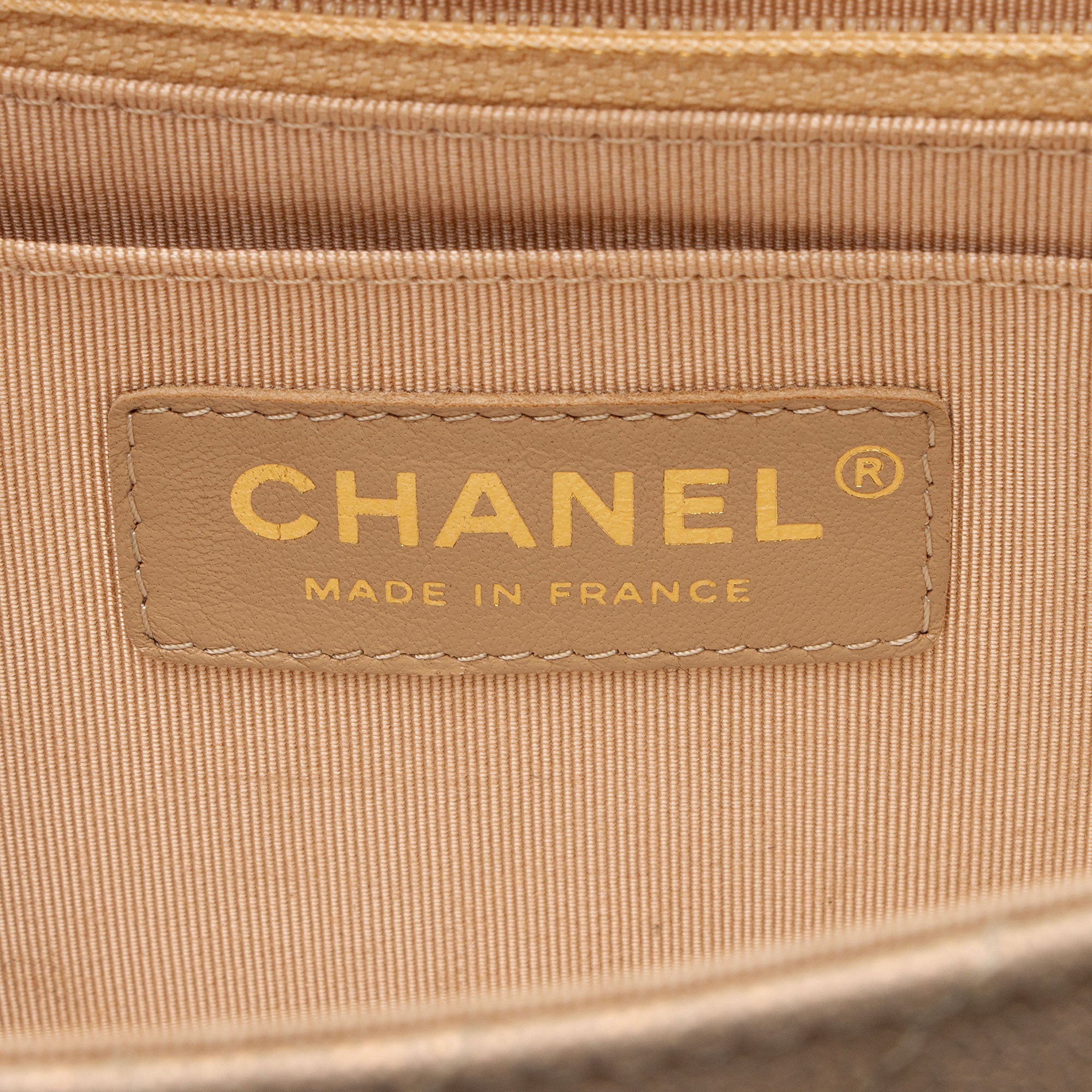 Chanel Chevron Metallic Caviar Leather Statement Small Flap Bag