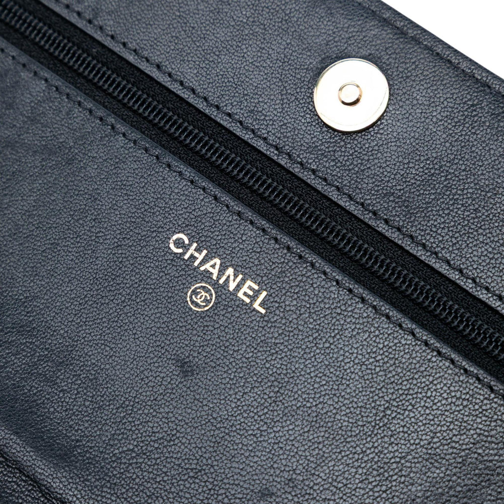Chanel Chevron Sheepskin Mademoiselle Vintage Wallet on Chain