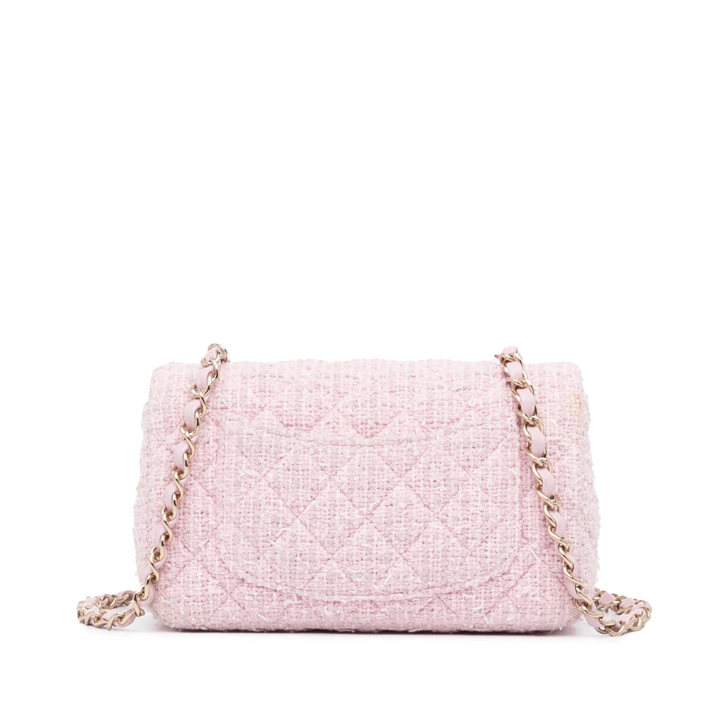 Chanel Classic Mini Rectangular Tweed Flap Bag (SHG-gxVLfm)