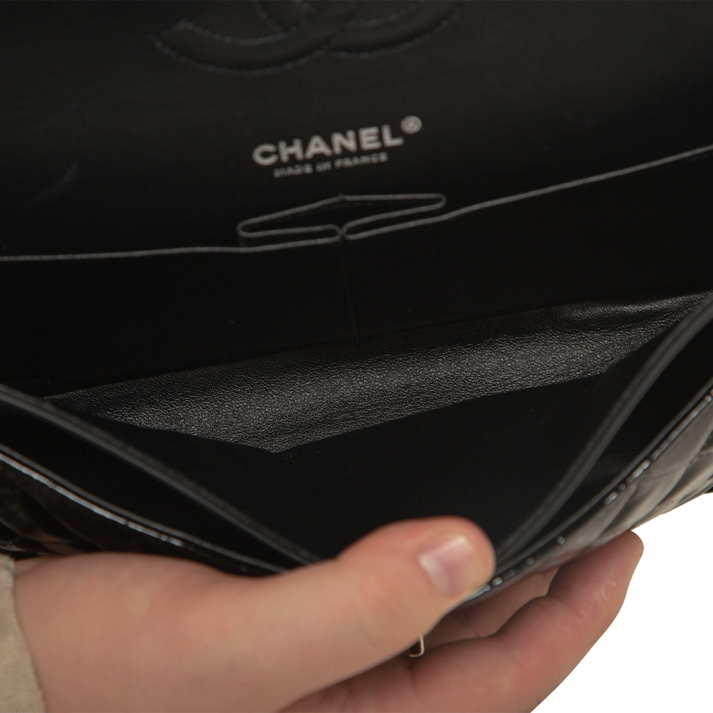 Chanel Classic Flap Bag - Medium - Patent Black