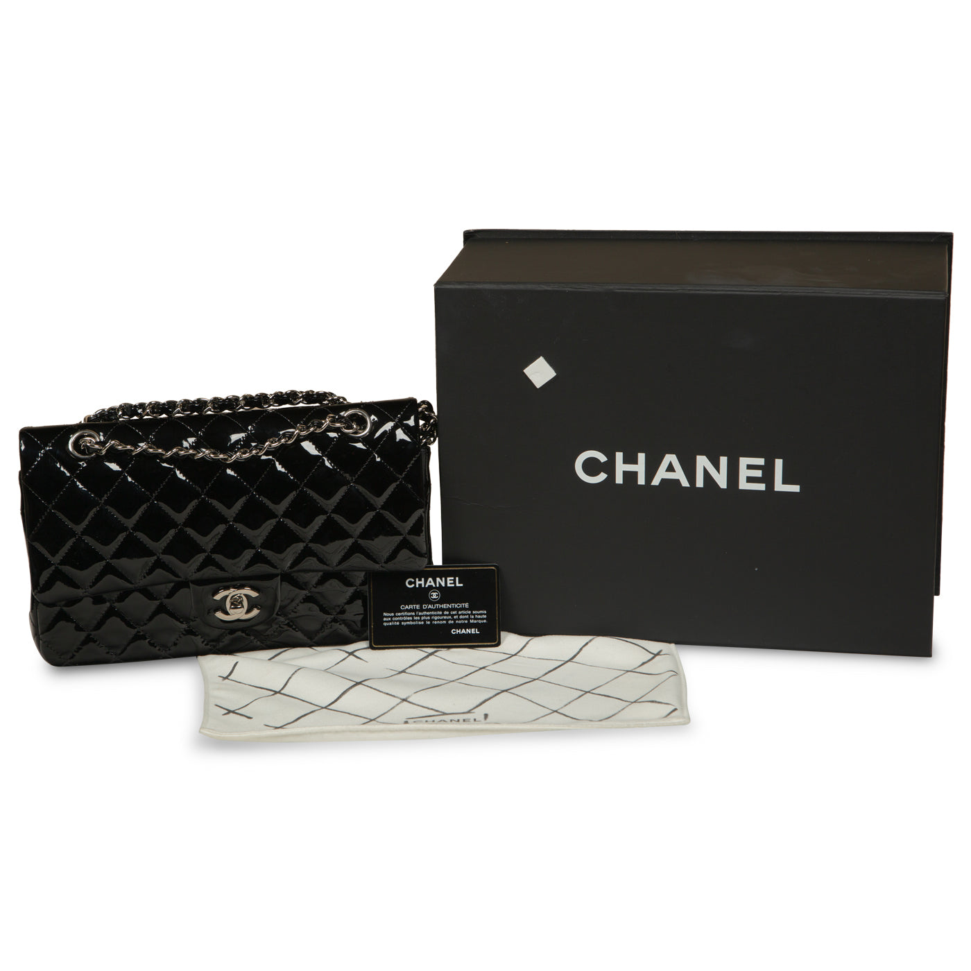 Chanel Classic Flap Bag - Medium - Patent Black