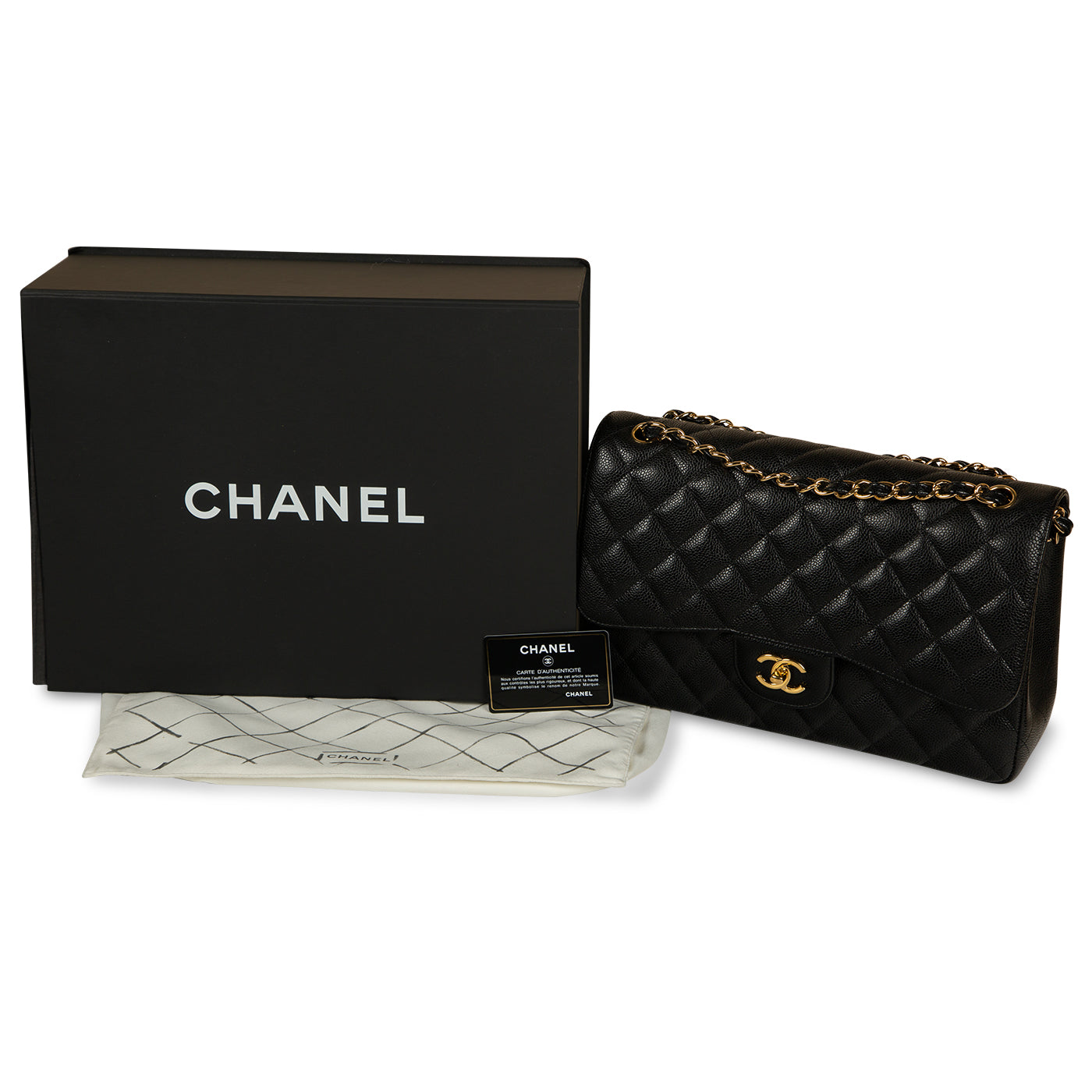 Chanel Classic Flap Bag - Jumbo - Caviar