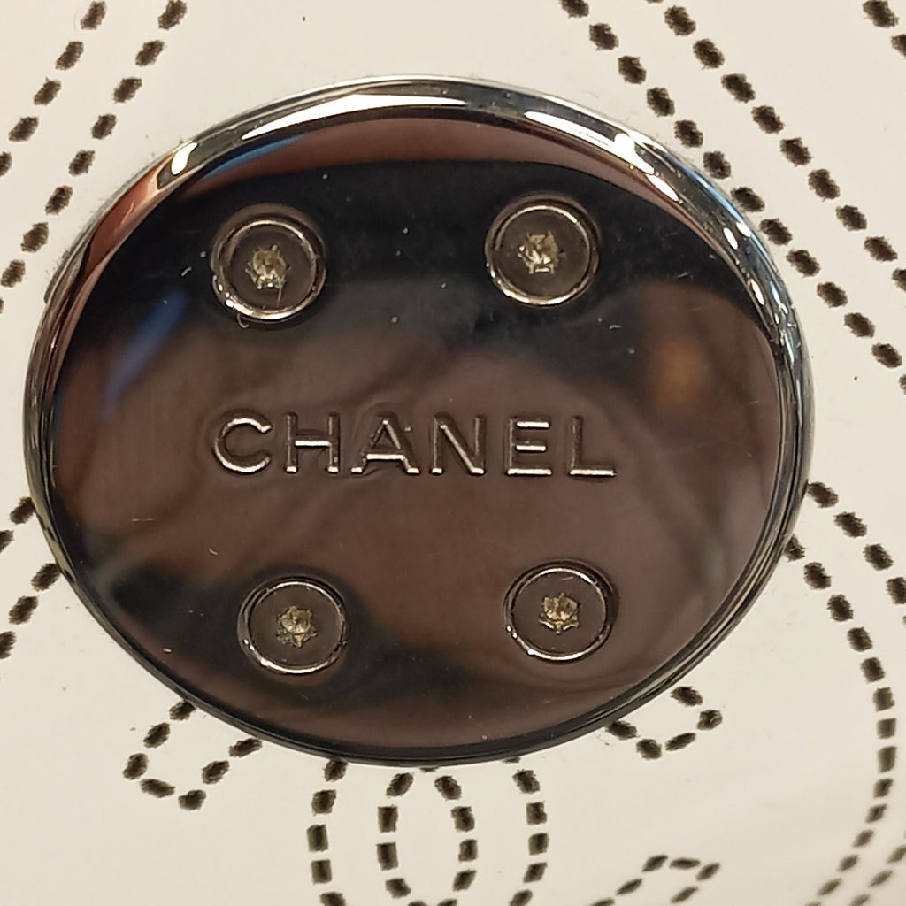 Chanel Crumpled Calfskin PVC Camellia Bucket