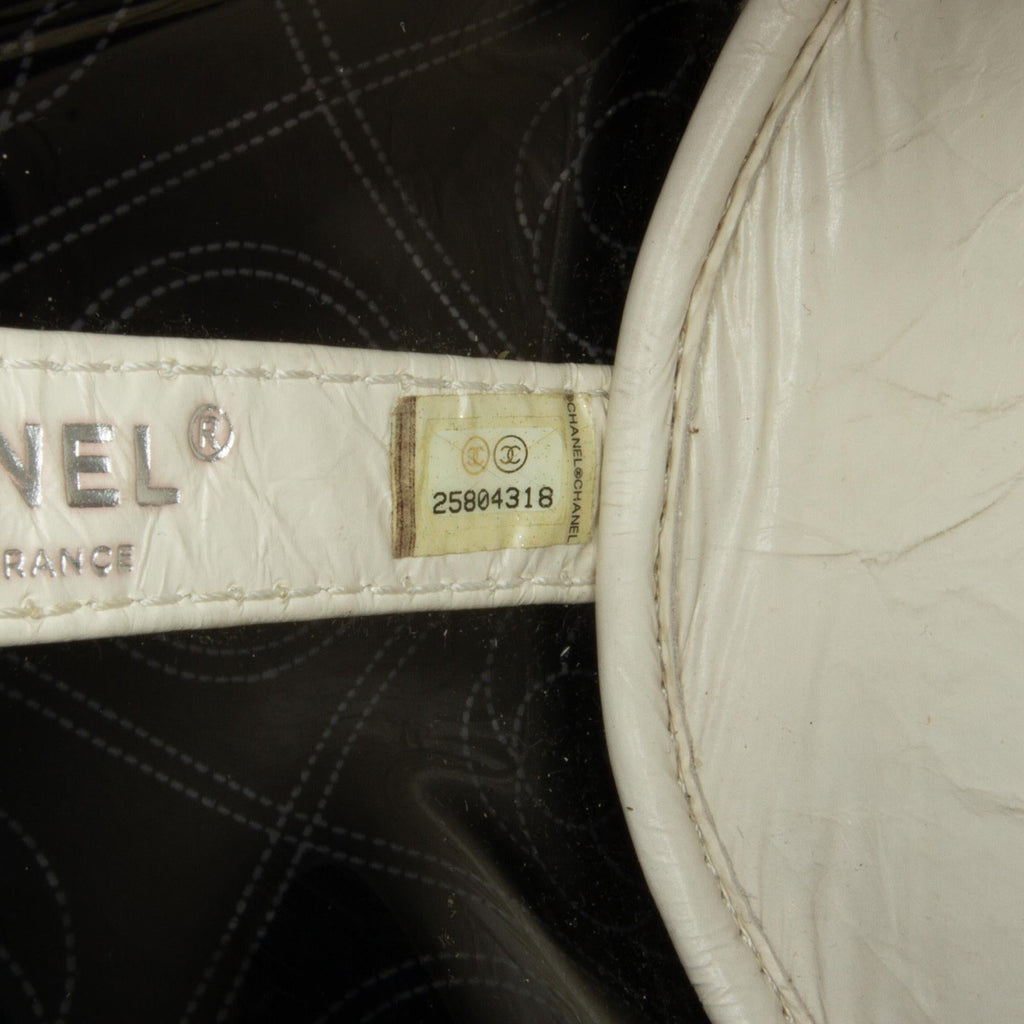 Chanel Crumpled Calfskin PVC Camellia Bucket