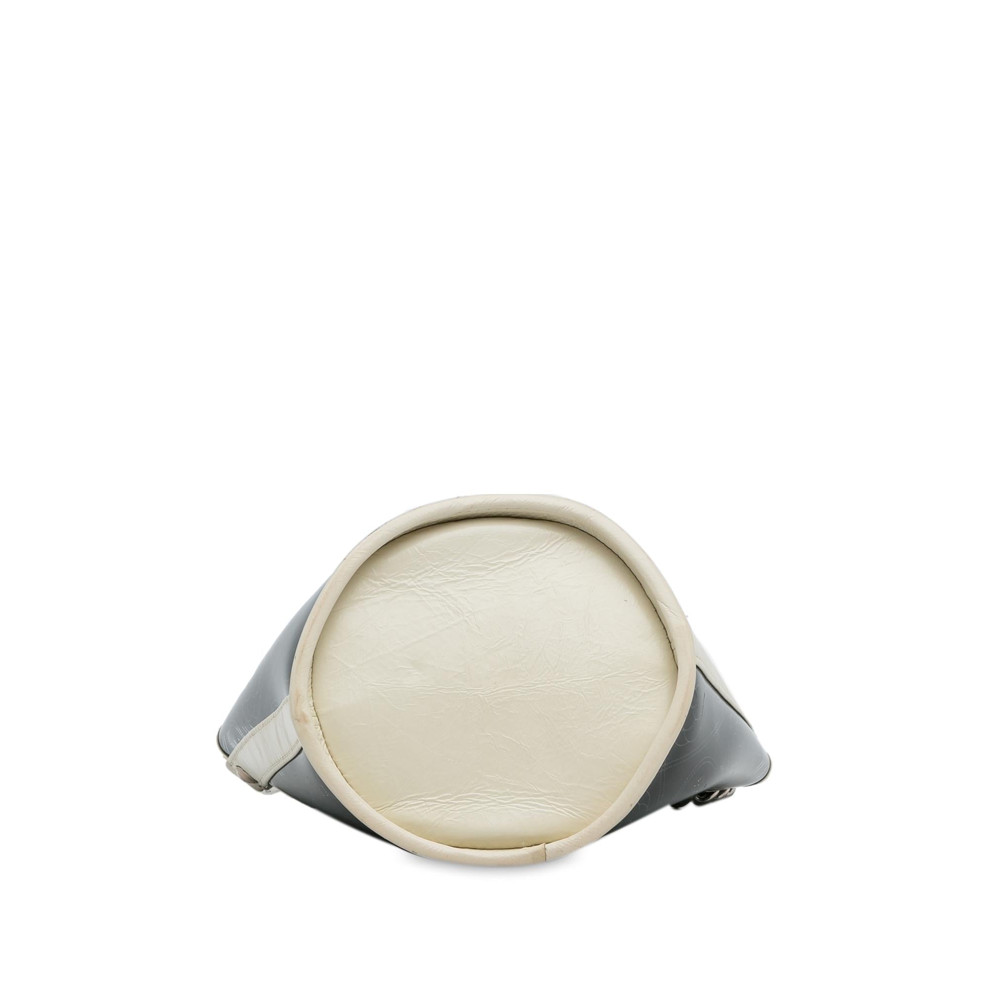 Chanel Crumpled Calfskin PVC Camellia Bucket