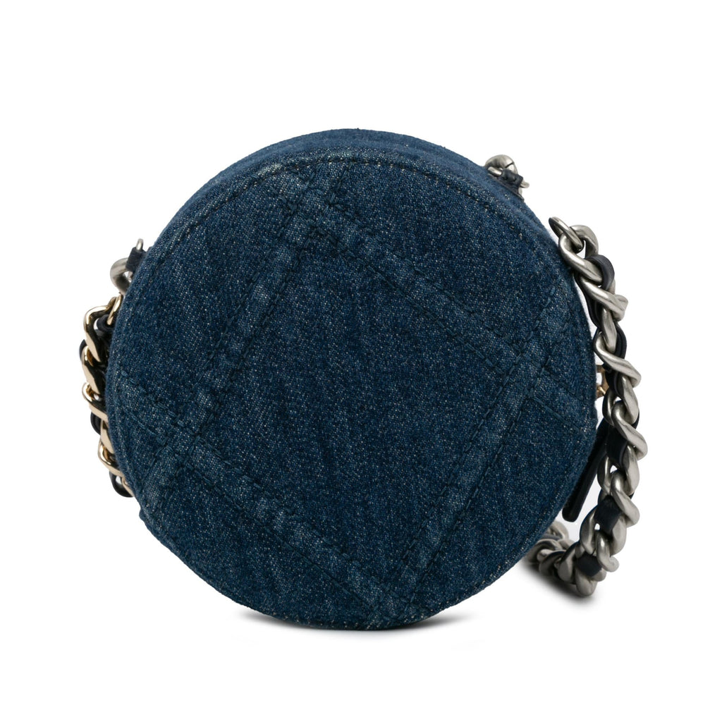 Chanel Denim 19 Round Clutch with Chain (SHG-fQ2FVc)