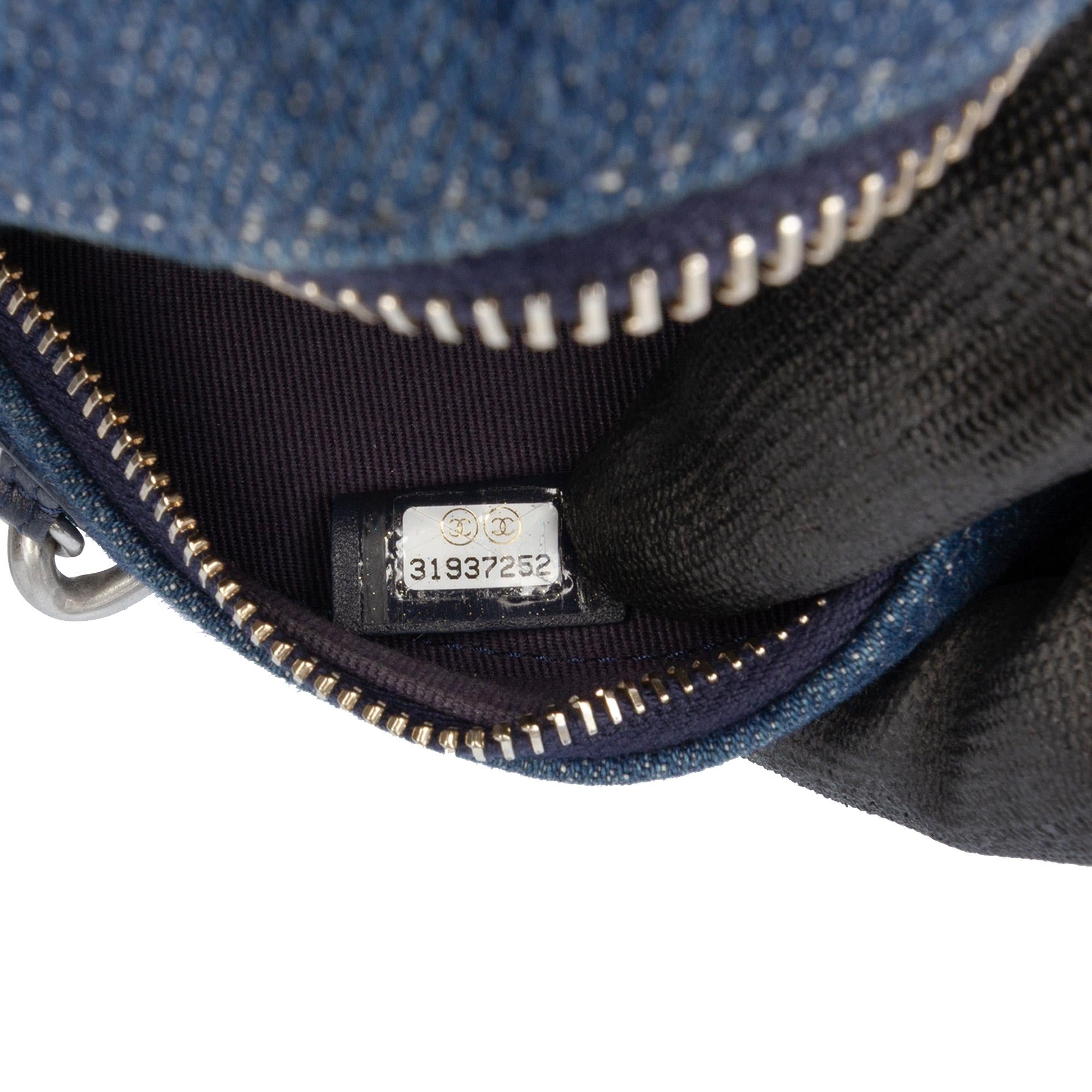 Chanel Denim 19 Round Clutch with Chain