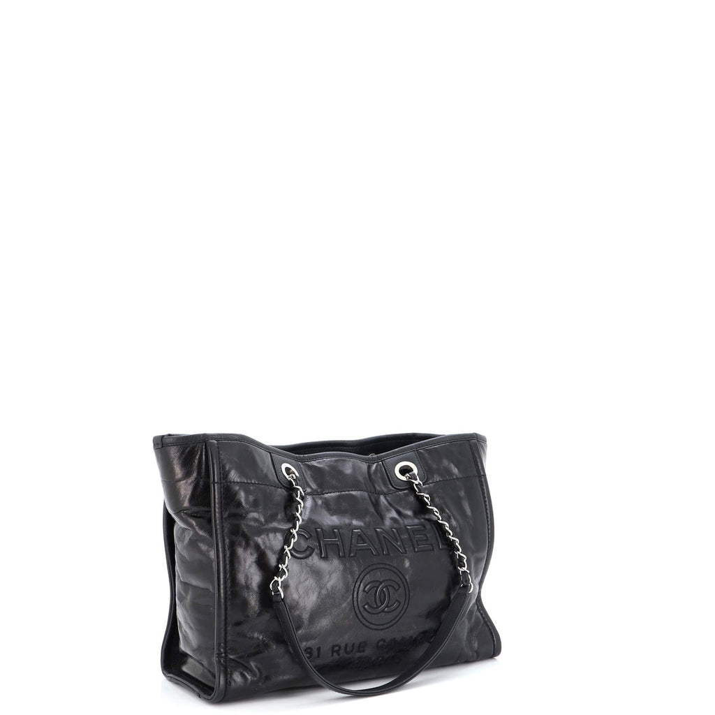 CHANEL 31 RUE CAMBON GLAZED CALFSKIN LEATHER DEAUVILLE TOTE