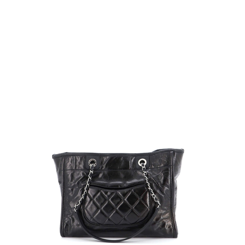 CHANEL 31 RUE CAMBON GLAZED CALFSKIN LEATHER DEAUVILLE TOTE