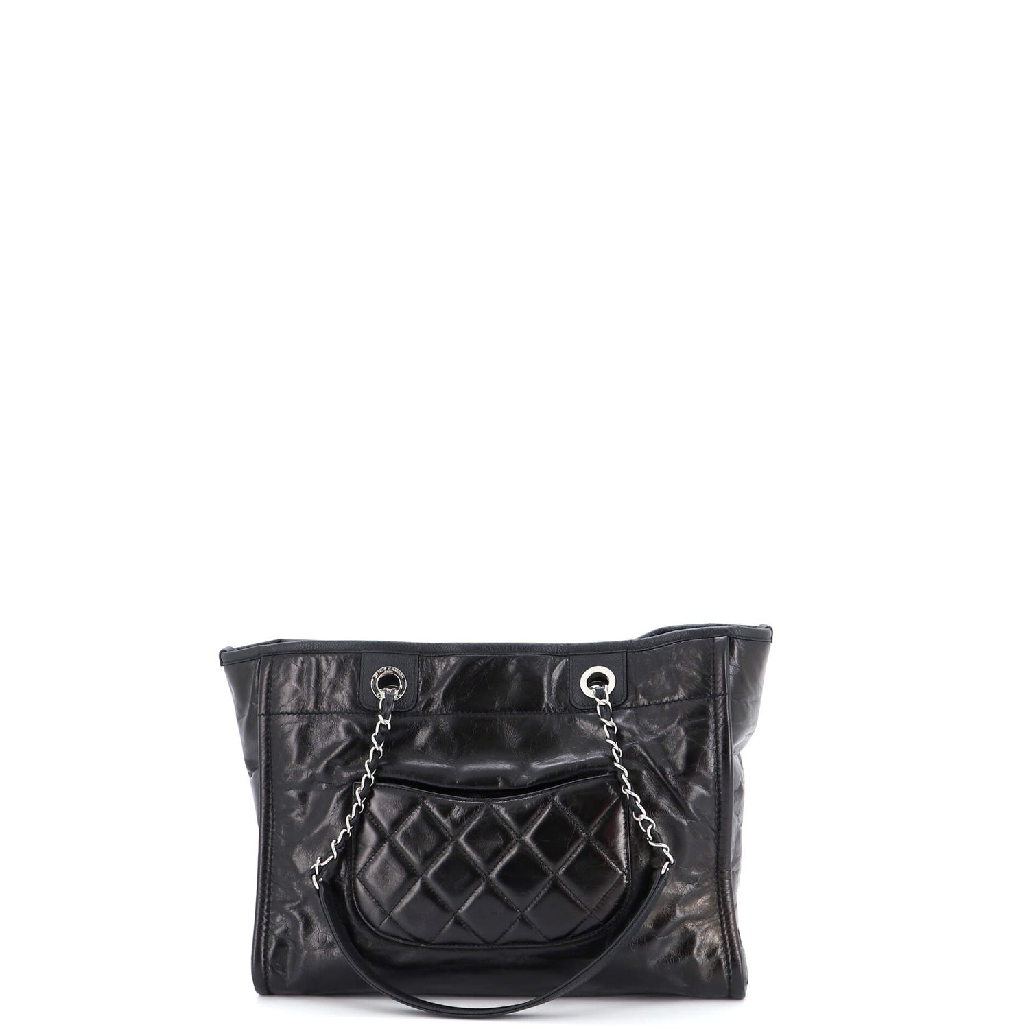 CHANEL 31 RUE CAMBON GLAZED CALFSKIN LEATHER DEAUVILLE TOTE