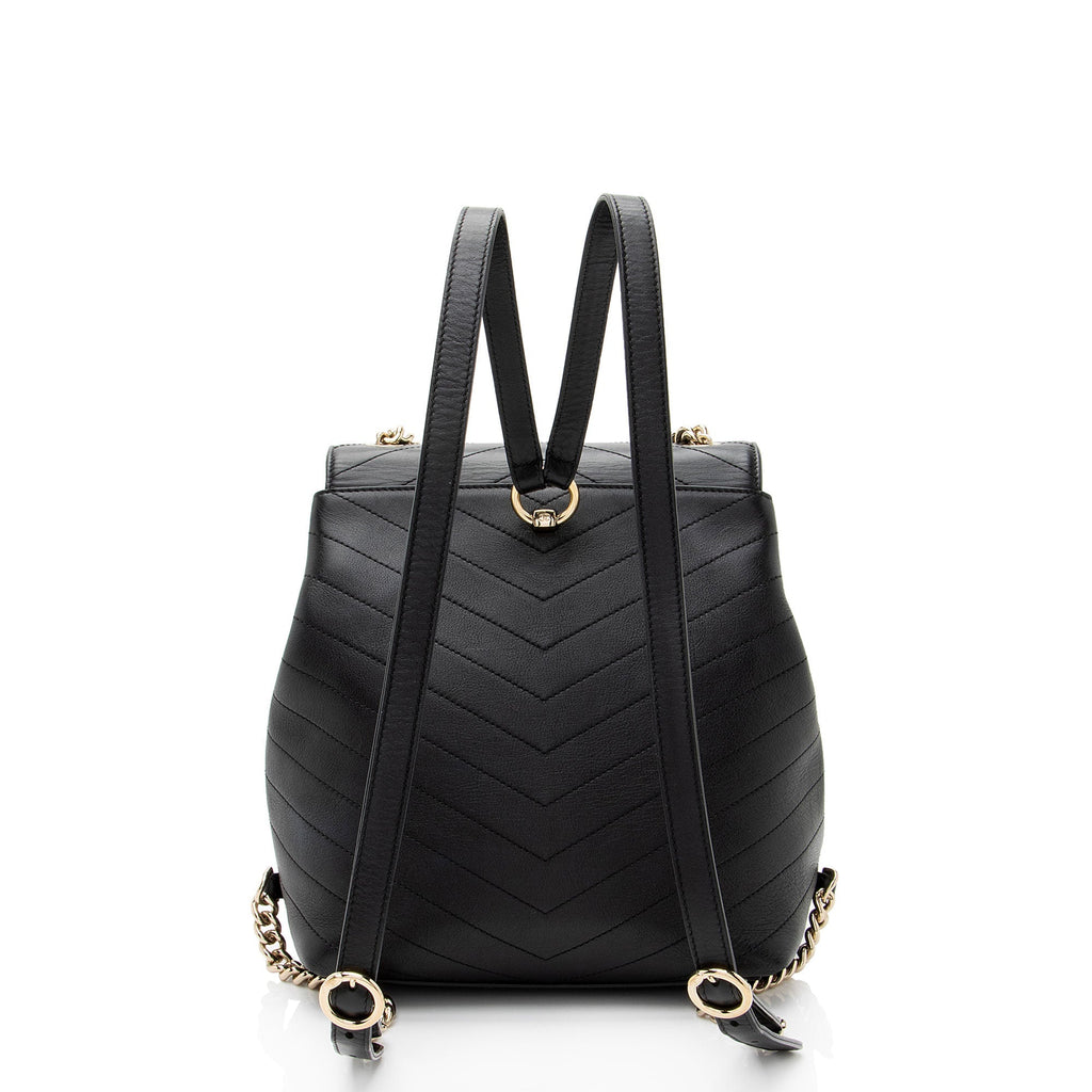 Chanel Chevron Grained Calfskin CC Backpack