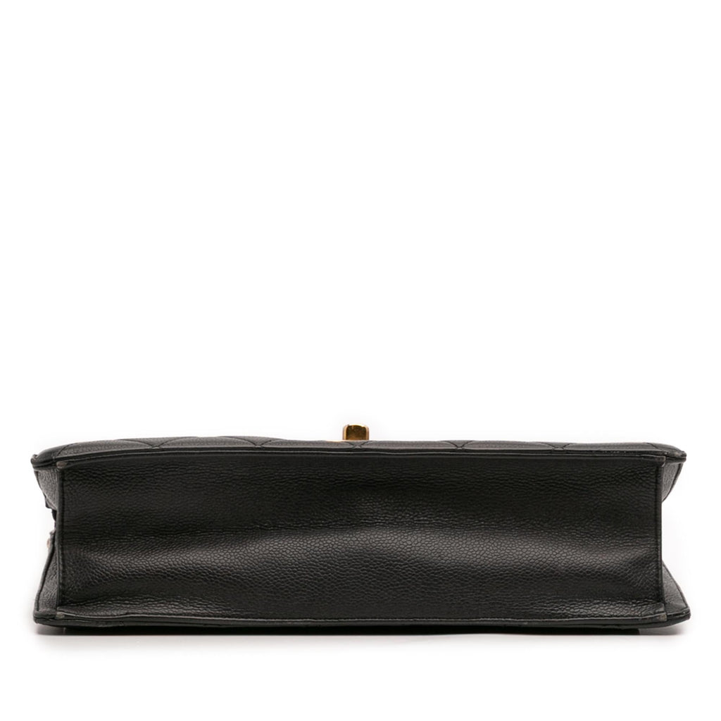 Chanel Jumbo CC Quilted Caviar Chunky Chain Flap