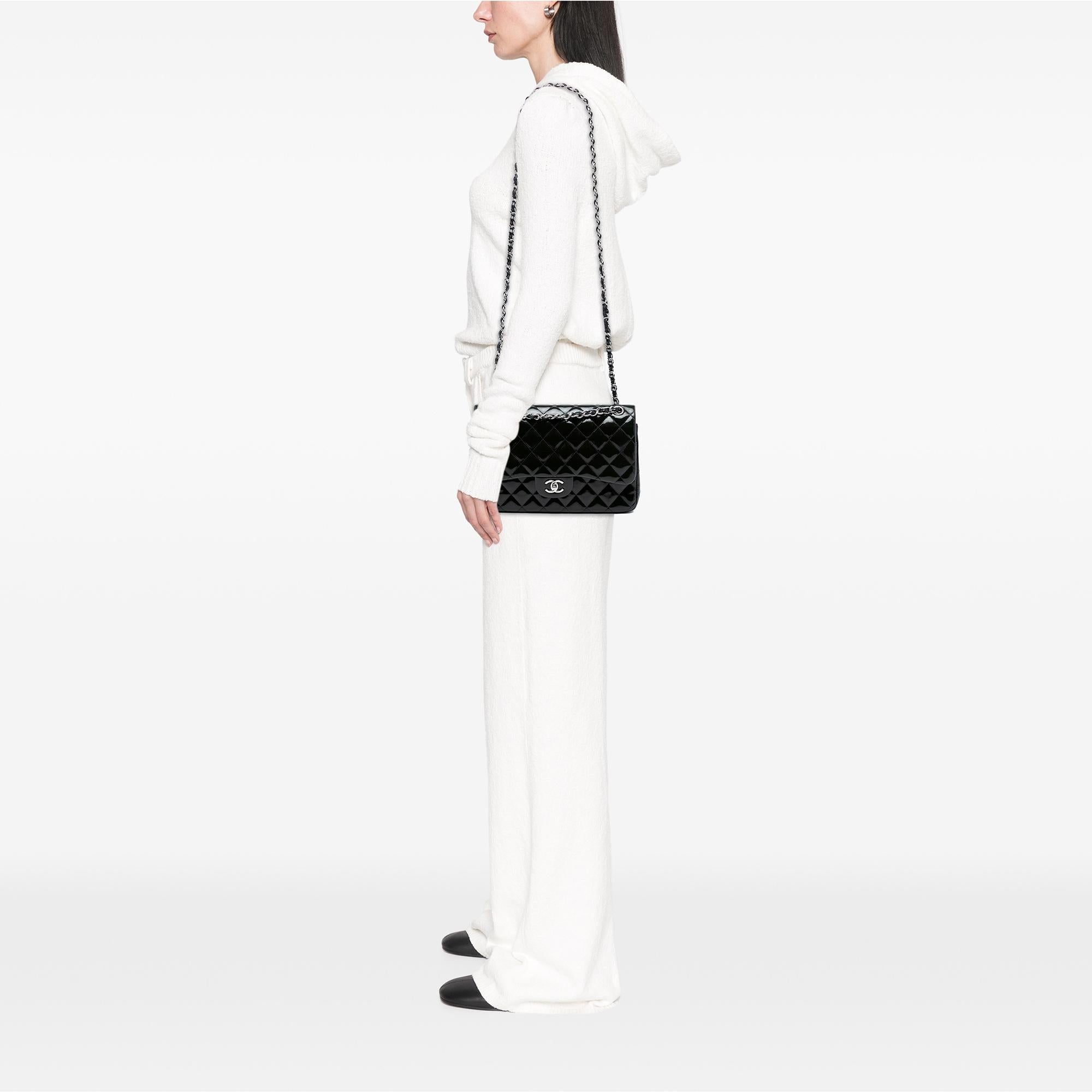 Chanel Jumbo Classic Patent Double Flap