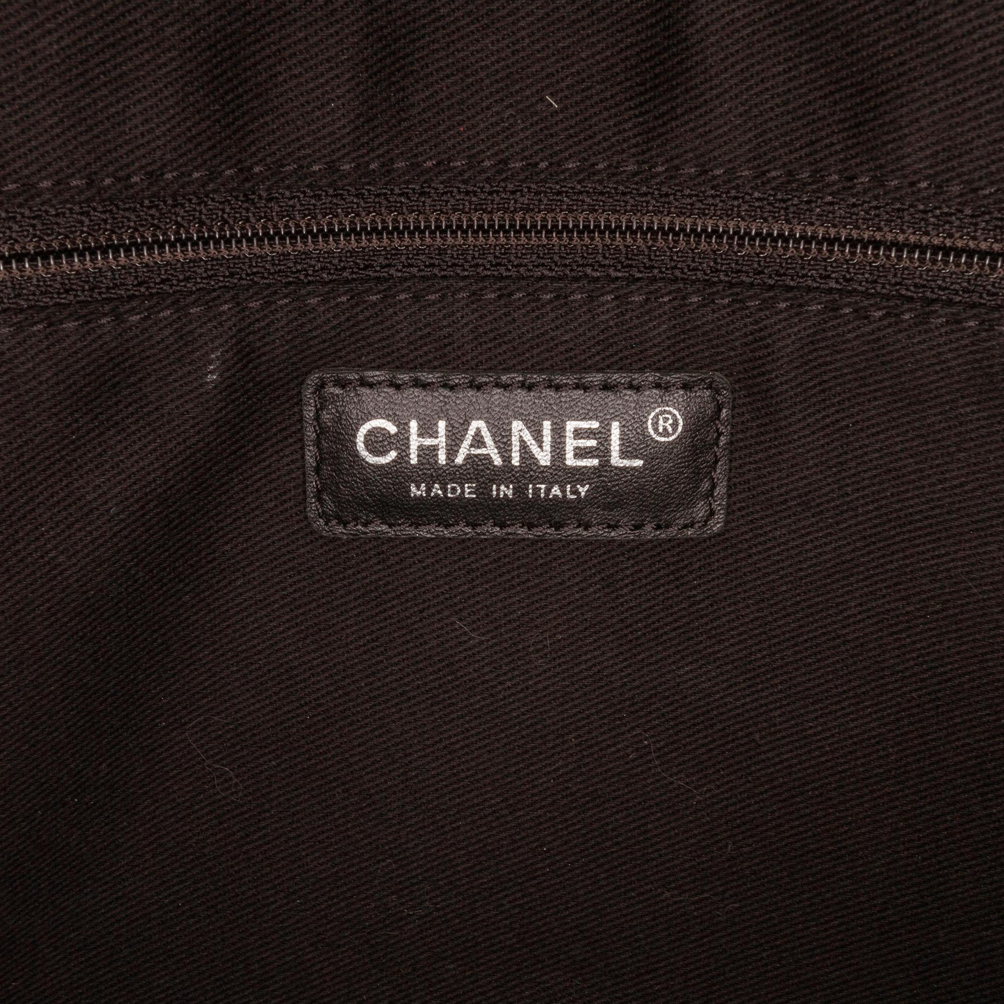 Chanel Jumbo PVC and Tweed Patchwork Single Flap