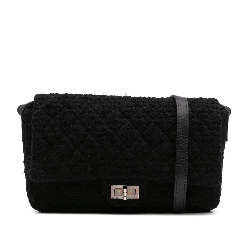 Chanel Jumbo Reissue 2.55 Quilted Tweed Easy Messenger Flap