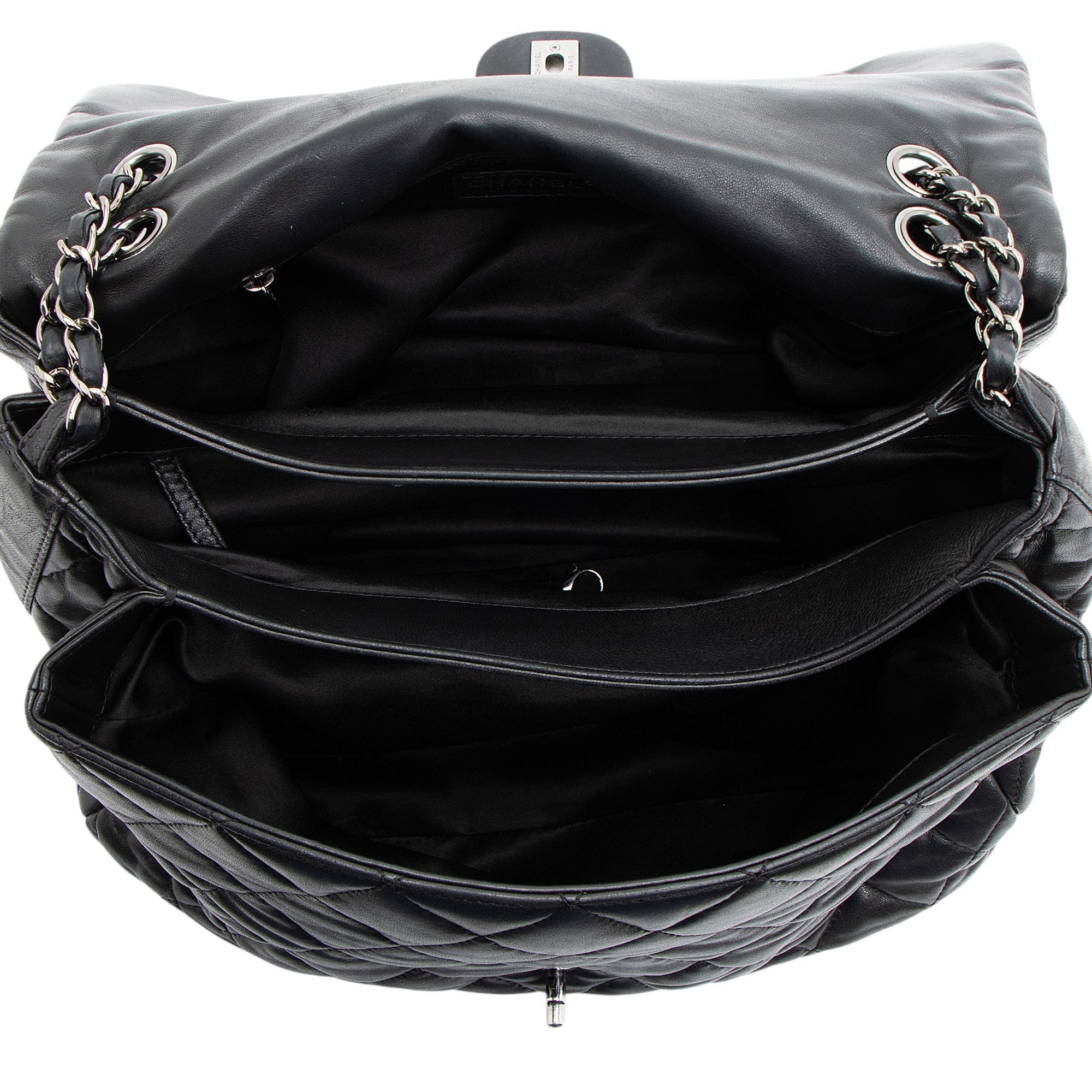 Chanel Lambskin 3 Accordion Maxi Flap Bag