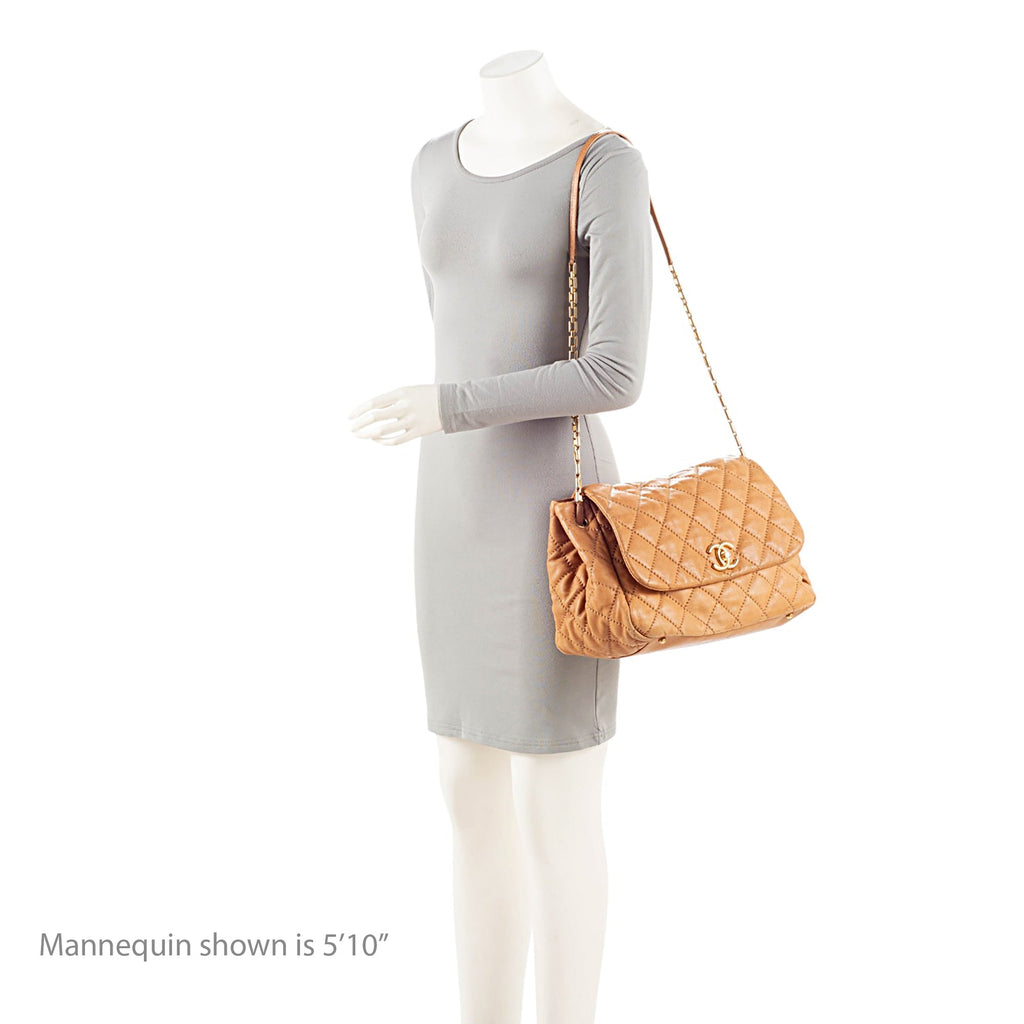 Chanel Lambskin Retro Chain Jumbo Accordion Flap Bag