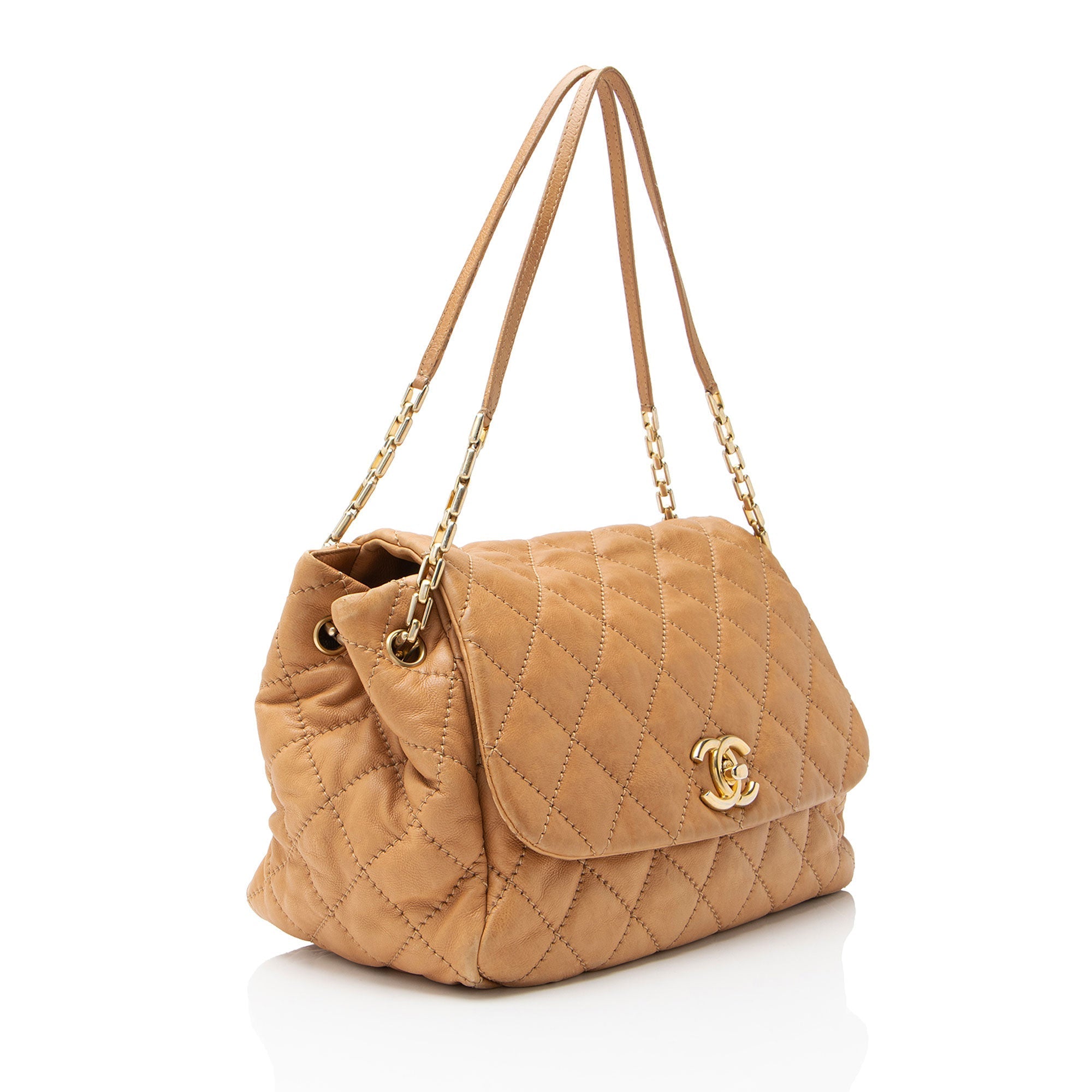 Chanel Lambskin Retro Chain Jumbo Accordion Flap Bag