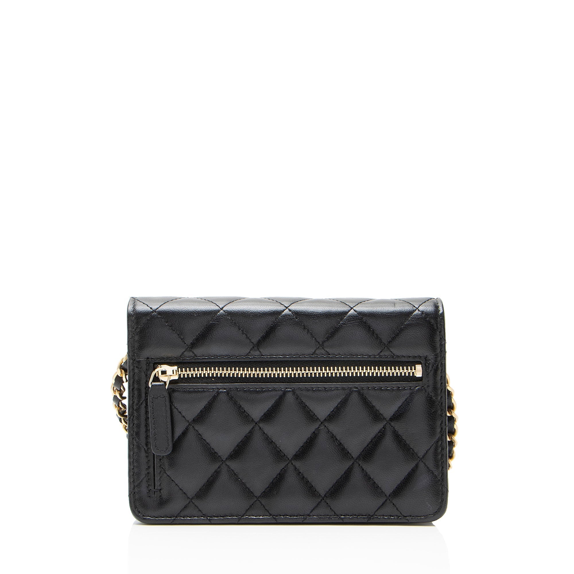 Chanel Lambskin Romance Mini Wallet on Chain