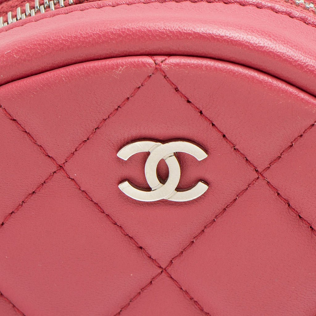 Chanel Lambskin Round Clutch with Chain