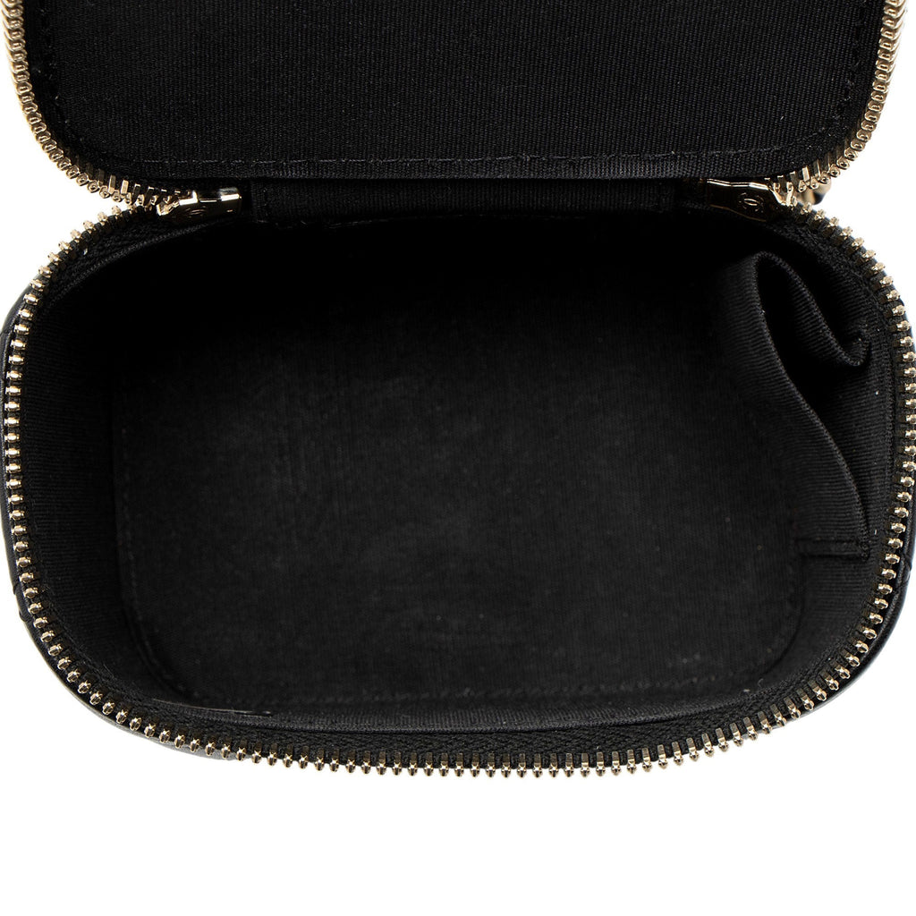 Chanel Lambskin Top Handle Mini Vanity Case