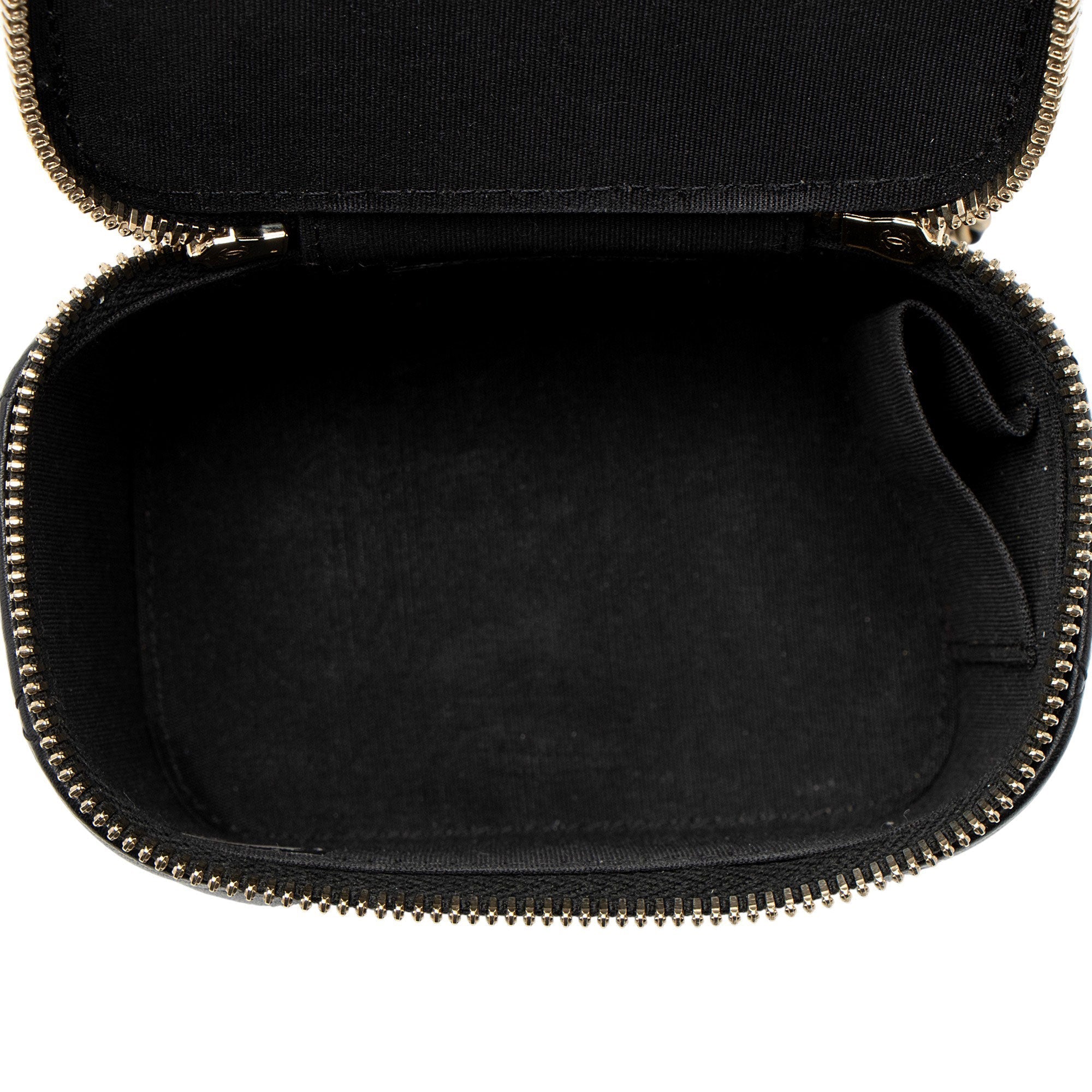 Chanel Lambskin Top Handle Mini Vanity Case