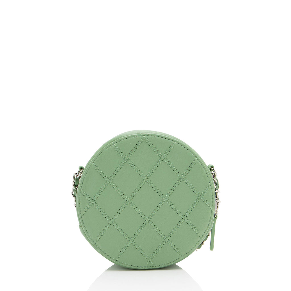 Chanel Lambskin Ultimate Stitch Round Clutch with Chain
