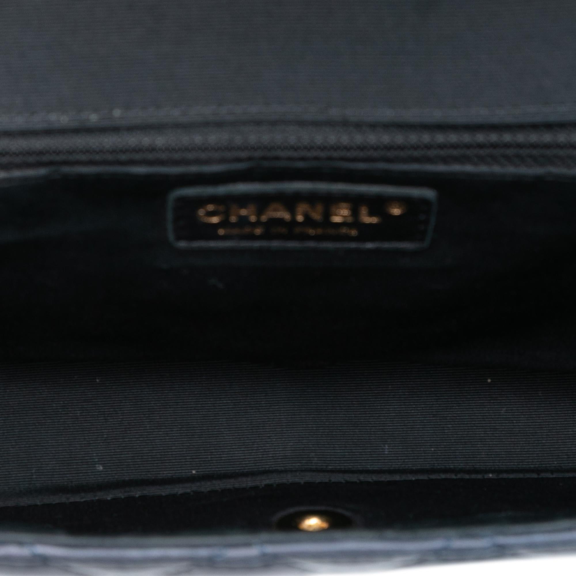 Chanel Large Bicolor Quilted Lambskin Elegant CC Flap