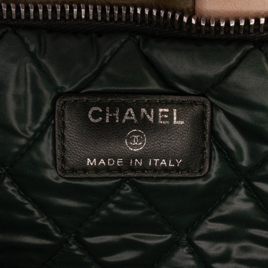 Chanel Large Lambskin Colorblock Patchwork O Case