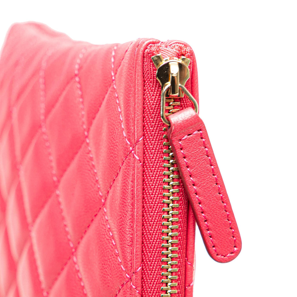 Chanel Large Quilted Lambskin O Case Clutch