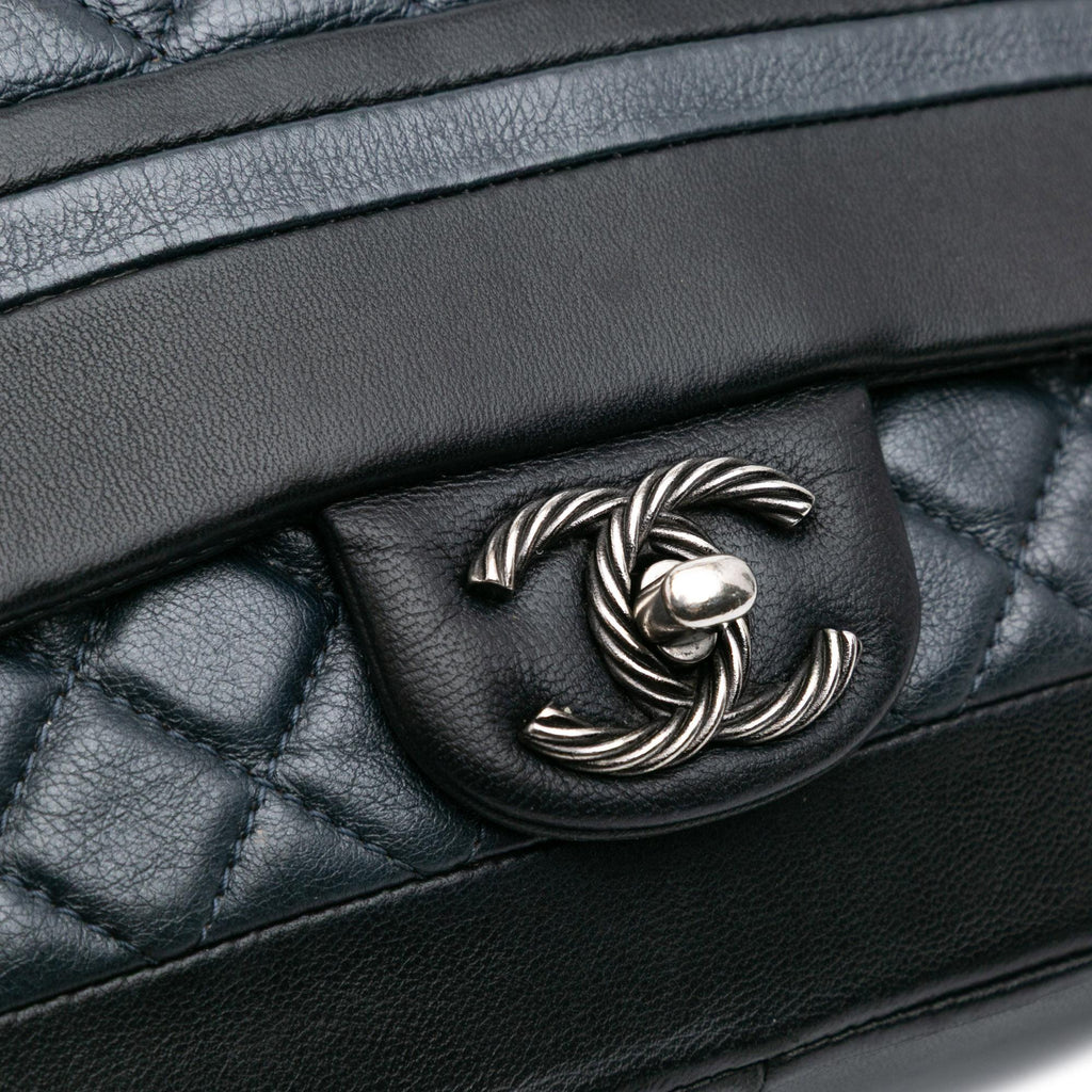 Chanel Medium Bicolor Quilted Calfskin Flap