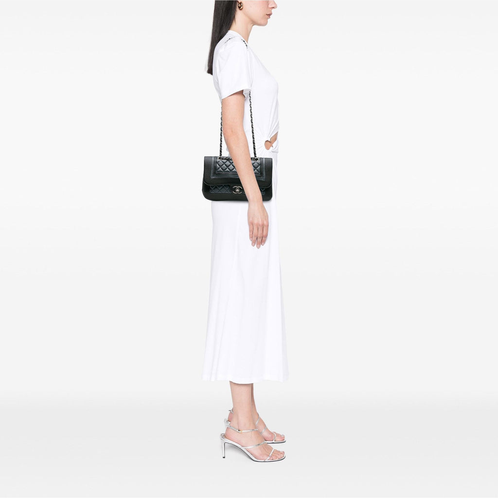 Chanel Medium Bicolor Quilted Calfskin Flap