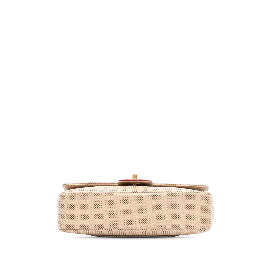 Chanel Medium CC Perforated Calfskin Single Flap