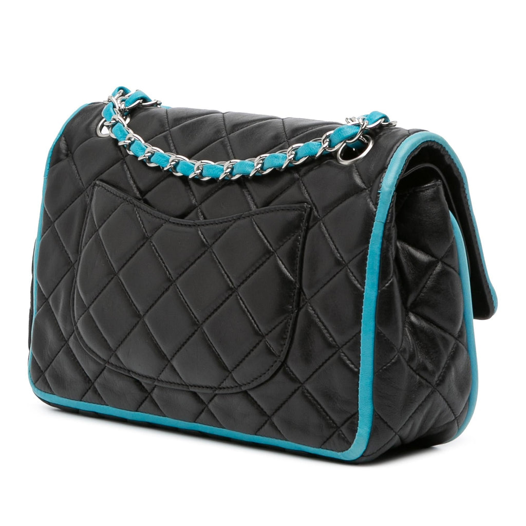 Chanel Medium Classic Bicolor Quilted Lambskin Double Flap
