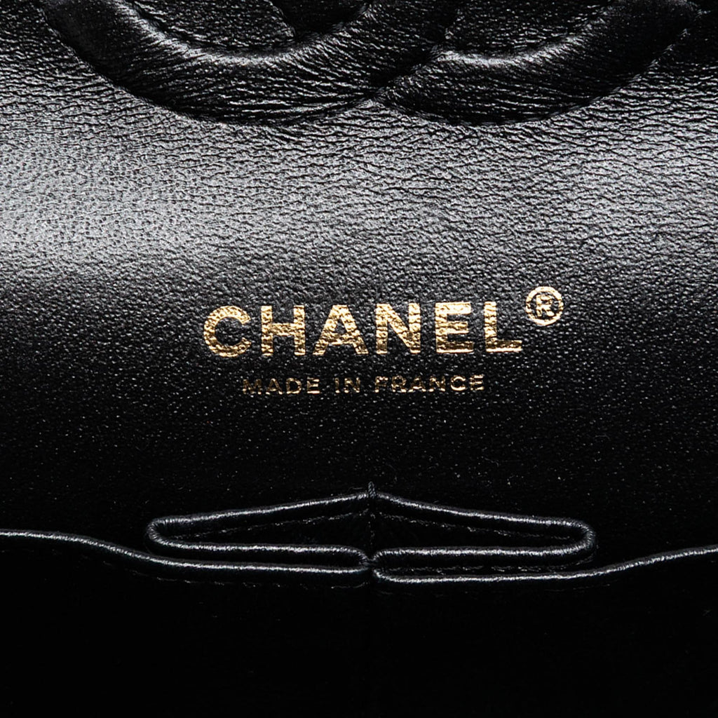 Chanel Medium Classic Chevron Calfskin Pleated Double Flap