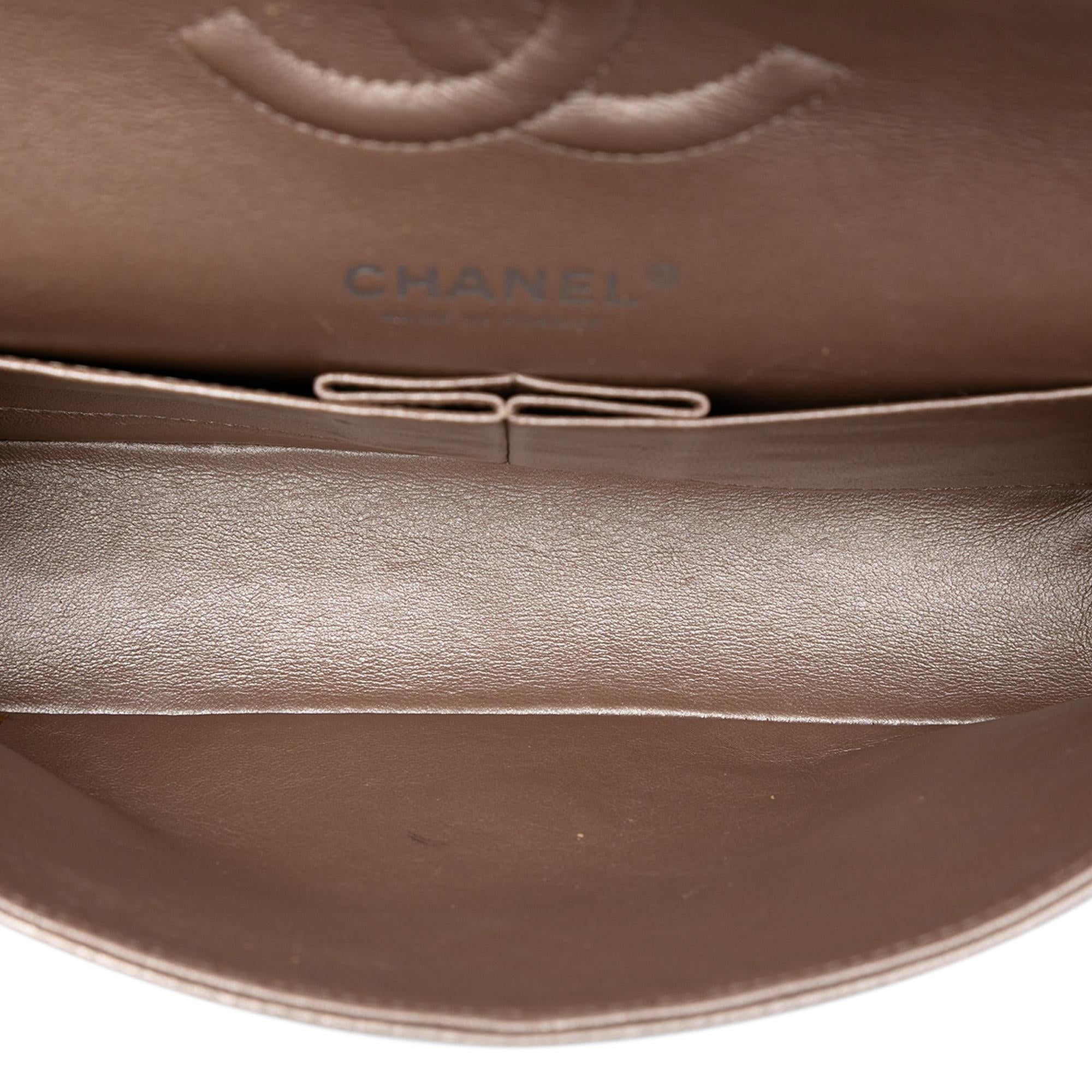 Chanel Medium Classic Metallic Lambskin Double Flap