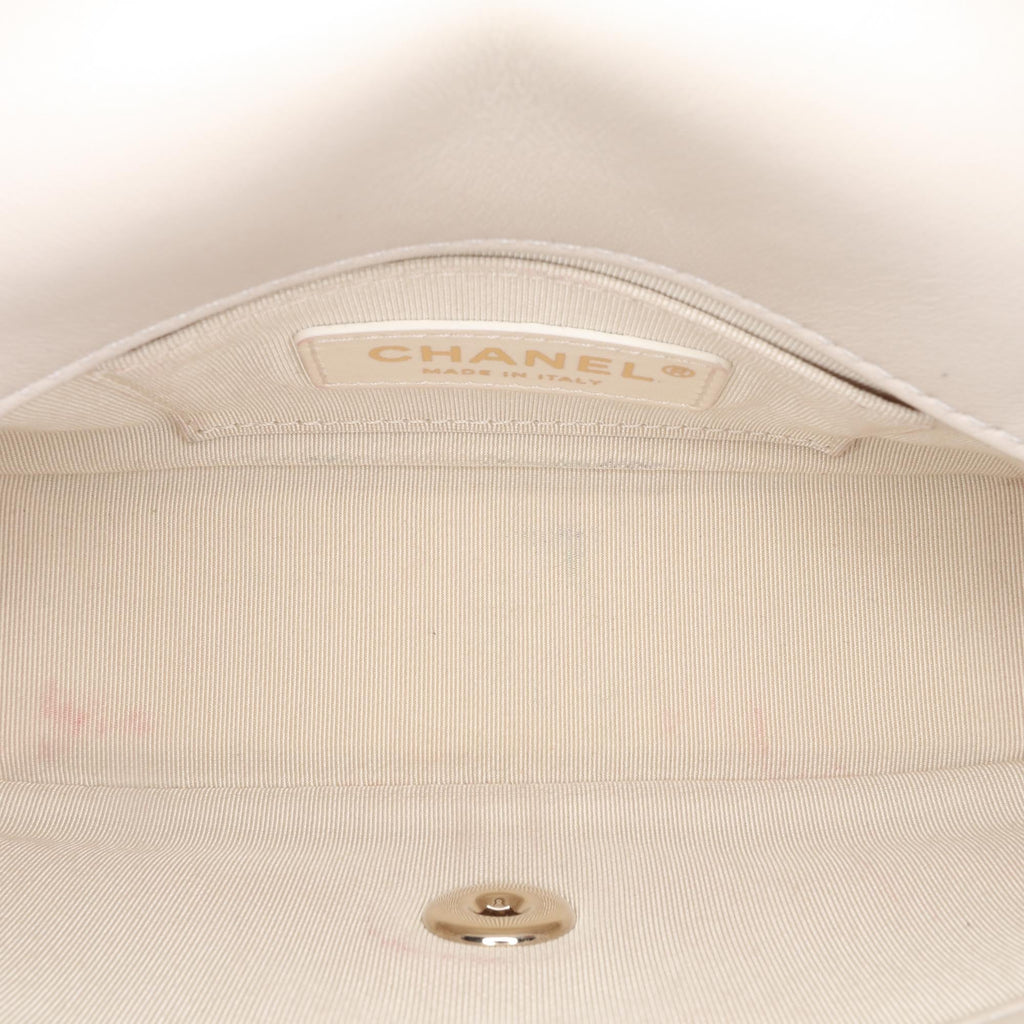 Chanel Medium Lambskin Twist Chain Enamel CC Flap