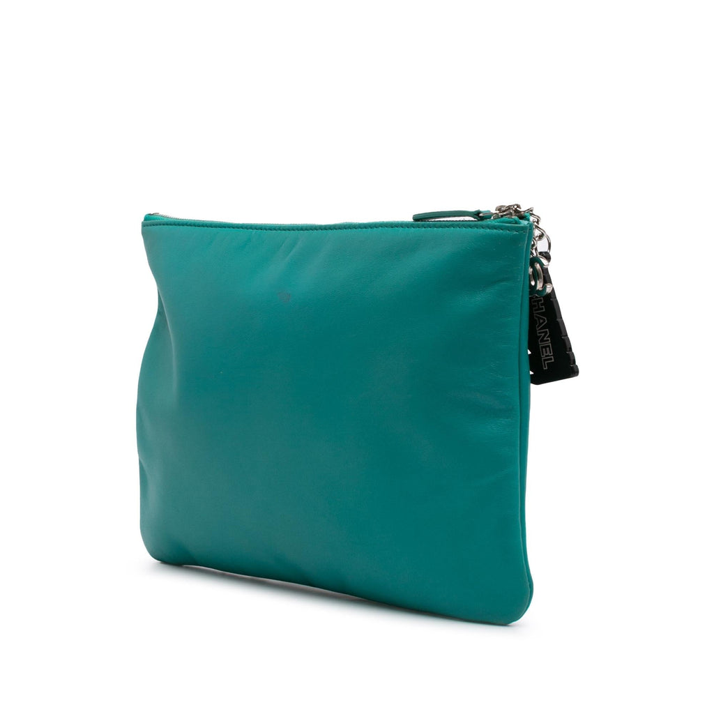 Chanel Medium Printed Lambskin Cuba La Habana O Case Clutch