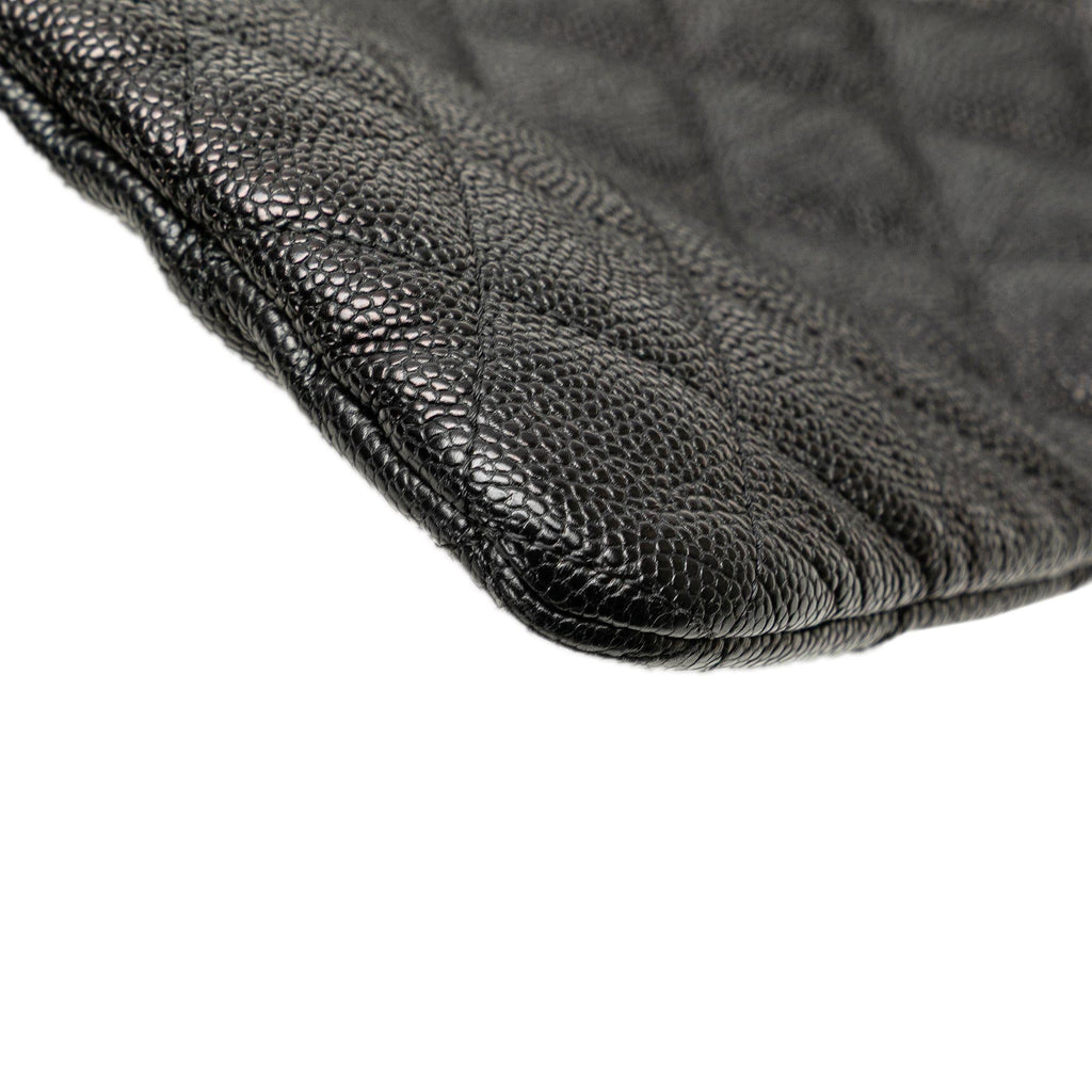 Chanel Medium Quilted Caviar Boy O Case Clutch