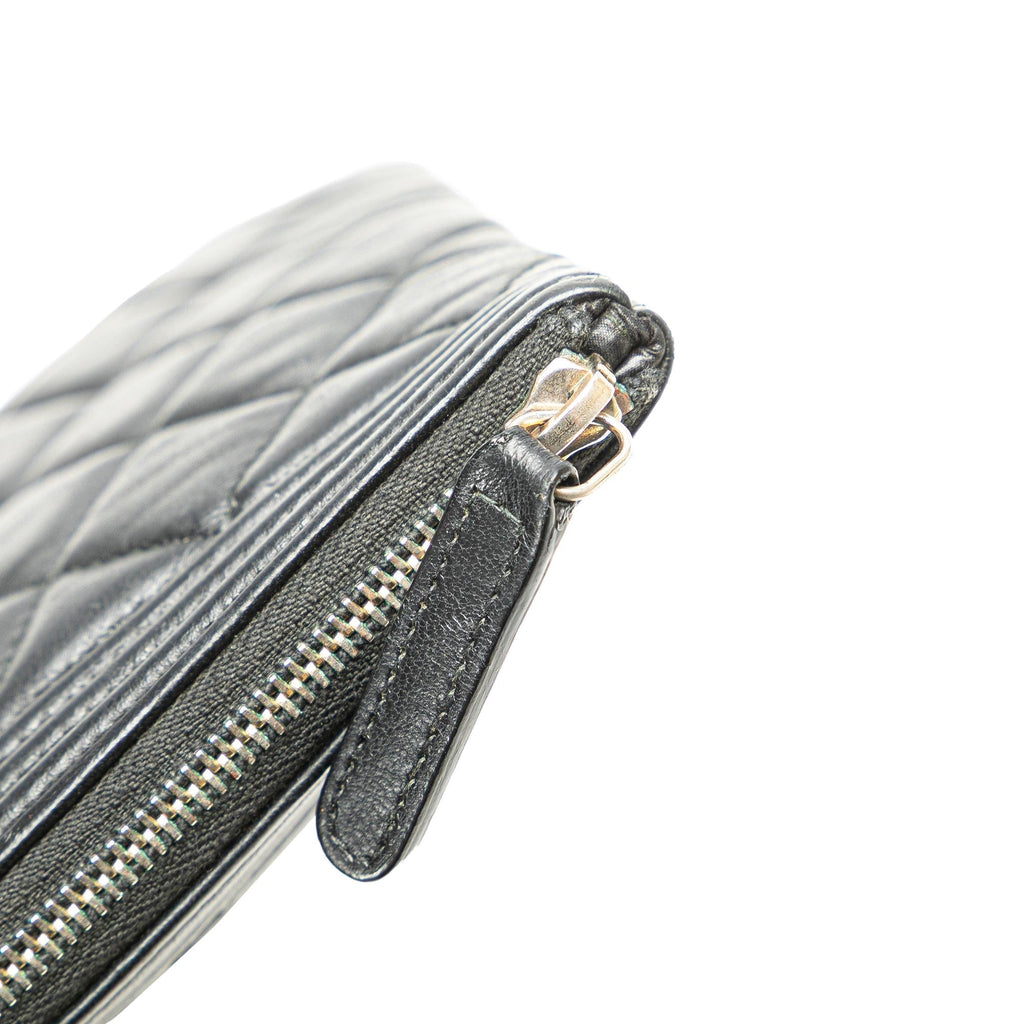 Chanel Medium Quilted Caviar Boy O Case Clutch