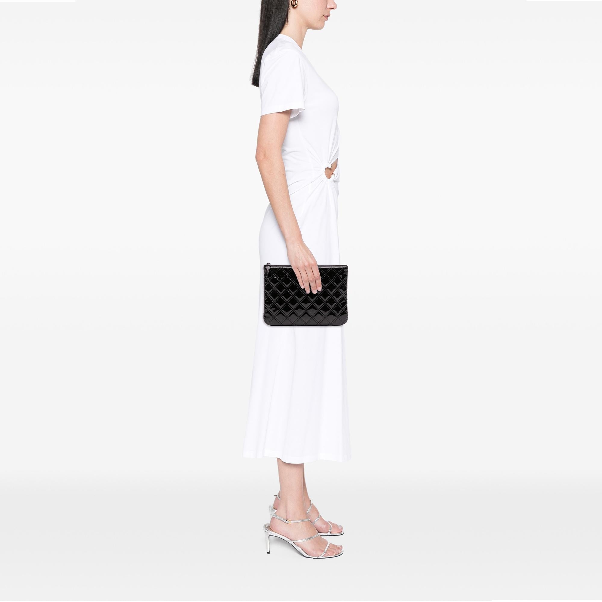 Chanel Medium Quilted Patent O Case Clutch