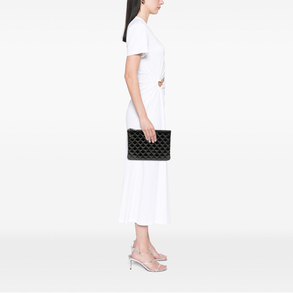 Chanel Medium Quilted Patent O Case Clutch