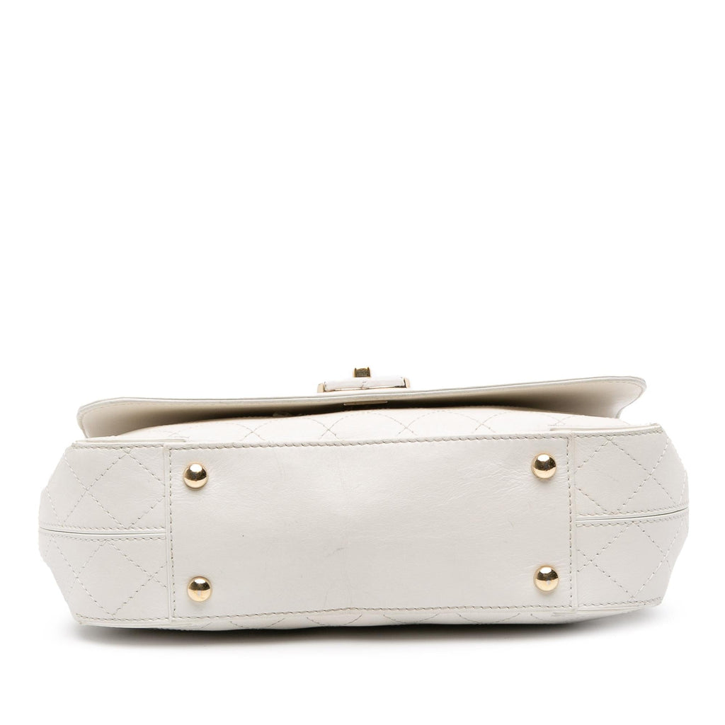 Chanel Medium Stitched Calfskin Covered CC Flap